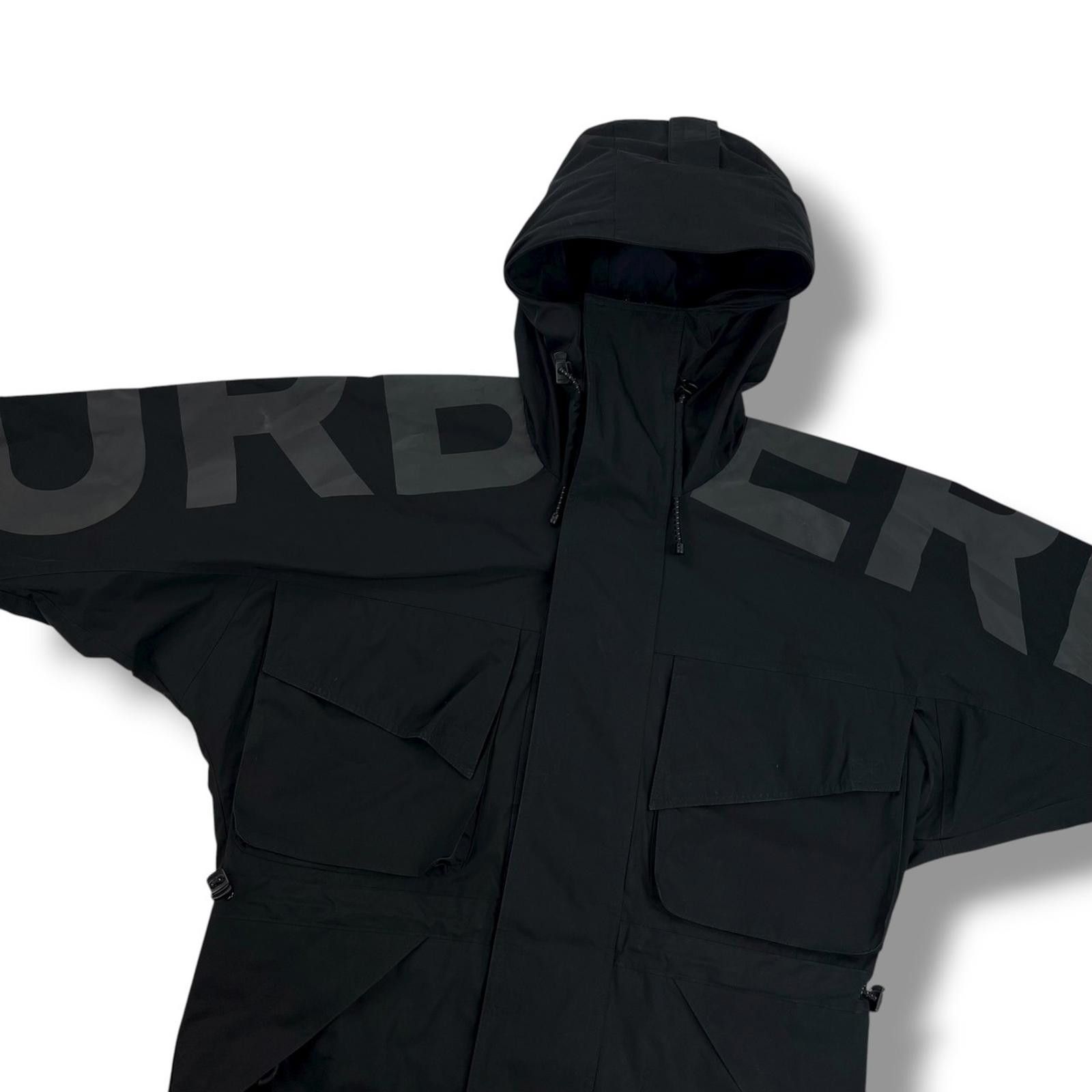Burberry Burberry Spellout Logo Black Waterproof Jacket Size US L / EU 52-54 / 3 - 1 Thumbnail