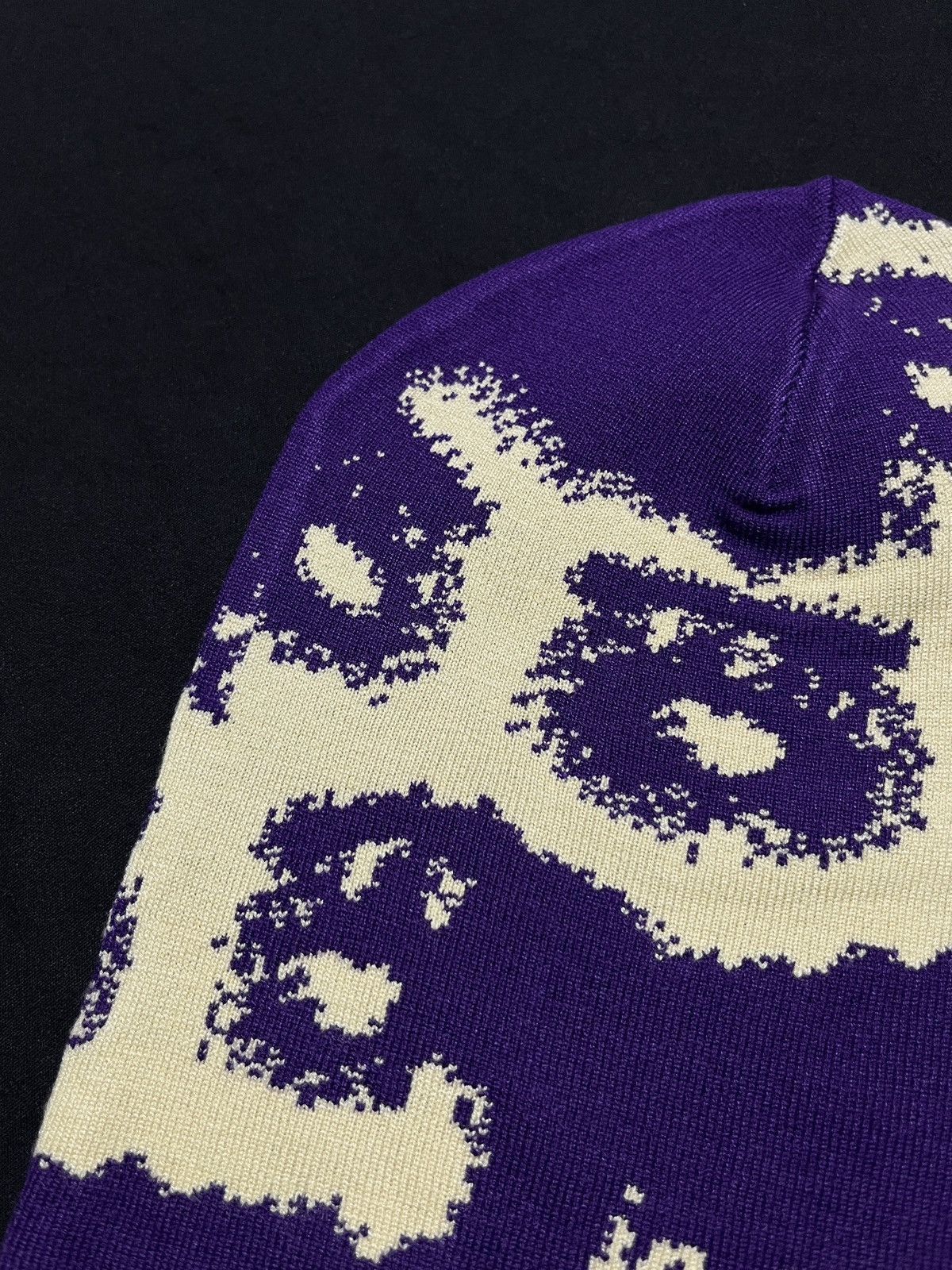 Japanese Brand In Your Eyes Reversible Purple No Cuff Knit Beanie OS Size ONE SIZE - 3 Thumbnail