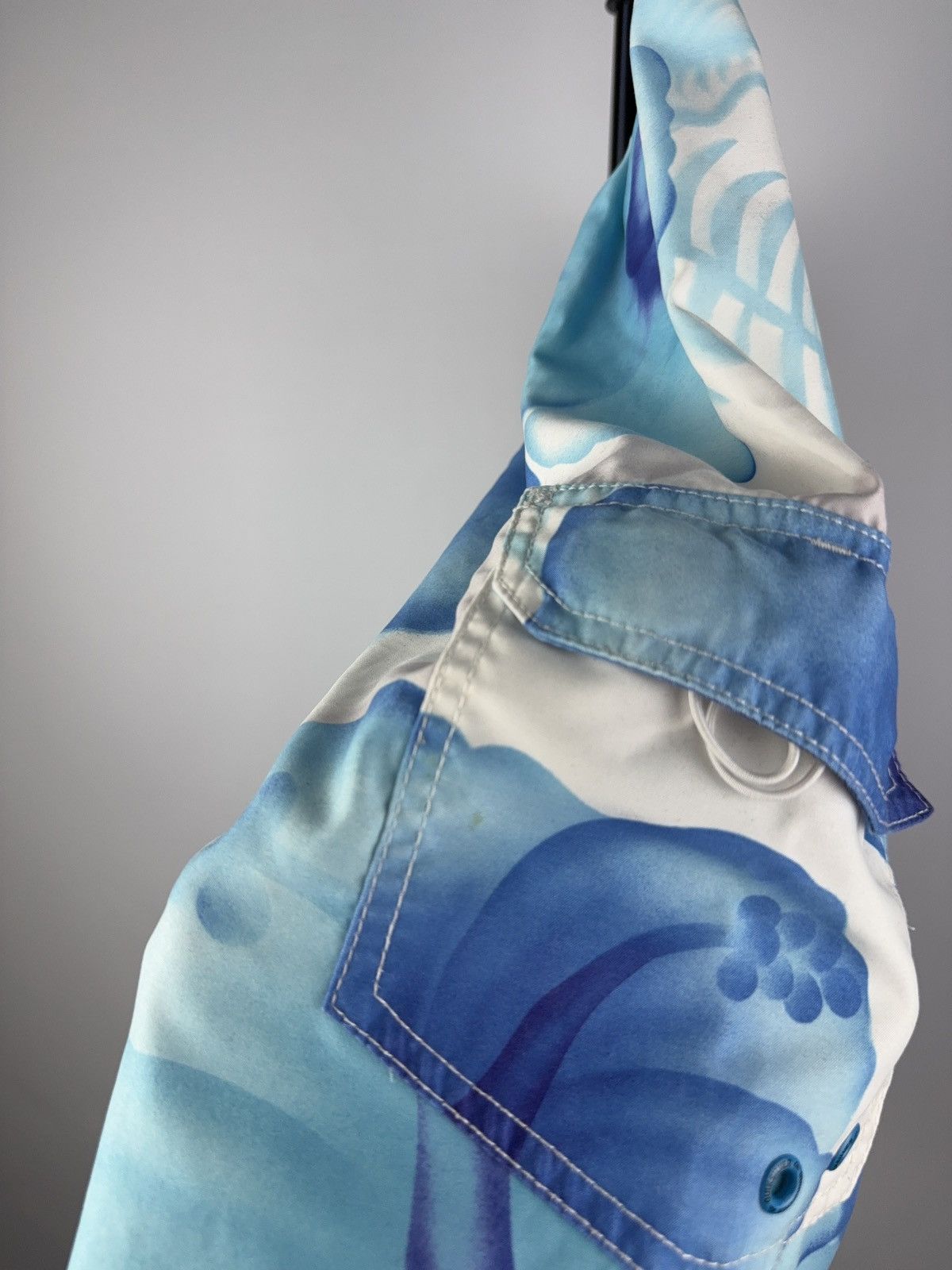 Quiksilver Quiksilver Hibiscus Floral Board Shorts Blue White S Size US 31 - 5 Thumbnail