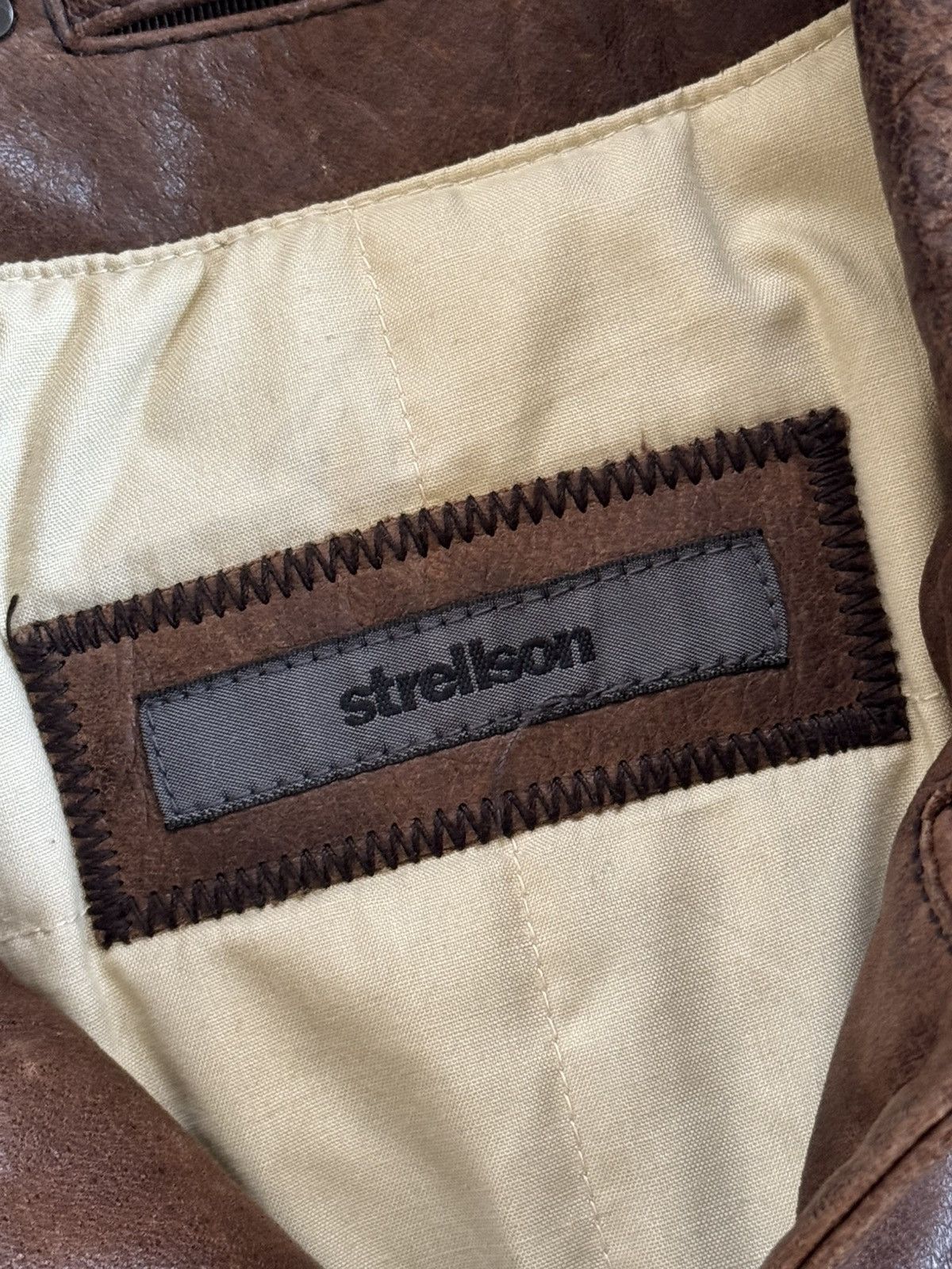 Strellson × Vintage Stellson Leather M aviator bomber pilot jacket coat brown Size US S / EU 44-46 / 1 - 11 Thumbnail