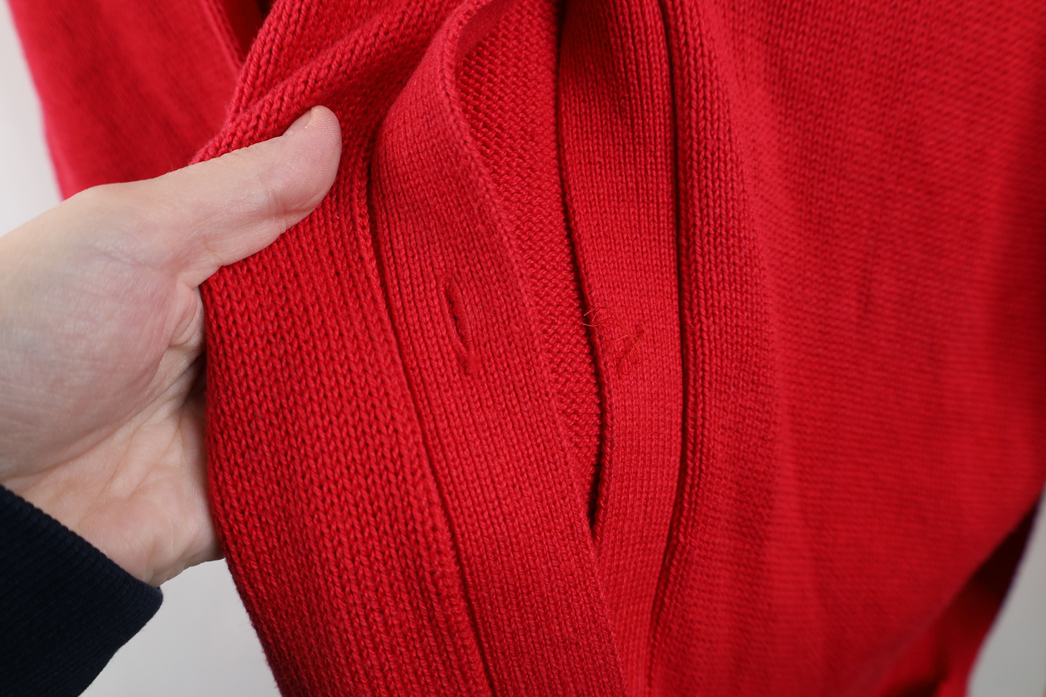 Vintage Vintage 90s Streetwear Oversized Knit Cardigan Sweater Red Size M / US 6-8 / IT 42-44 - 4 Thumbnail