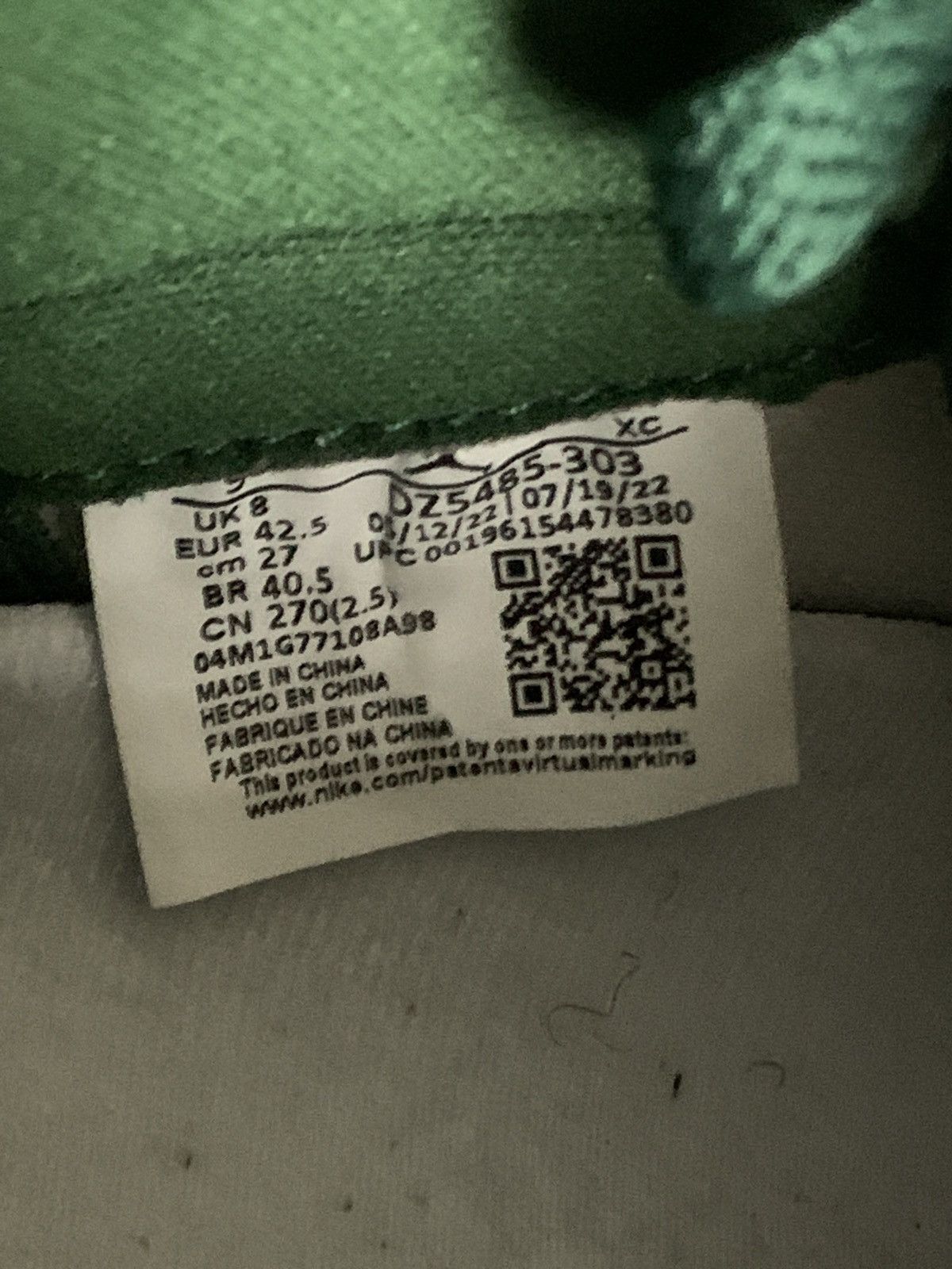 Jordan Brand Jordan 1 Retro High OG Gorge Green Size US 9 / EU 42 - 9 Thumbnail