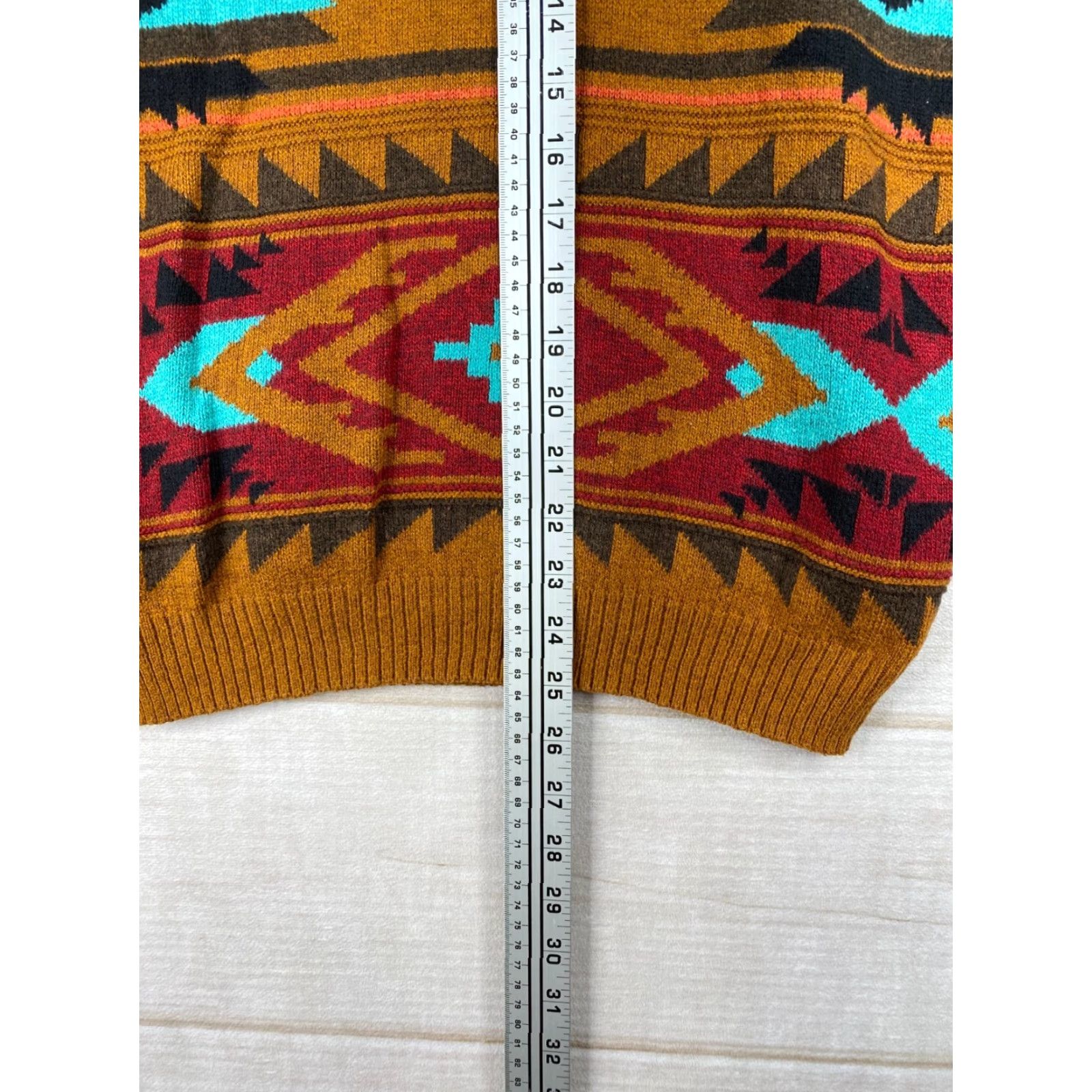 American Eagle Outfitters American Eagle Sweater Mens S Hooded Pullover Fair Isle Southwestern Pocket Size US S / EU 44-46 / 1 - 4 Thumbnail