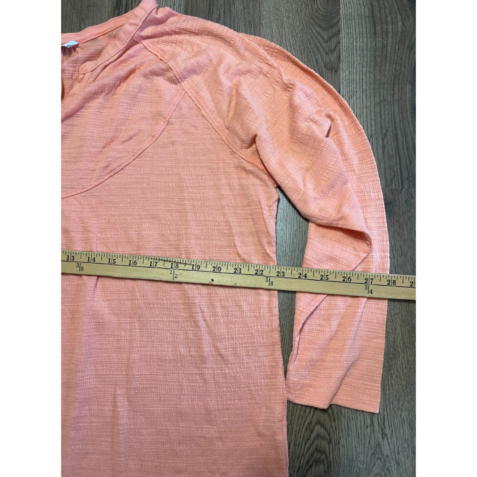 Vintage **Women's Plus Size 1X Orange V-neck Long Sleeve Sonoma Shirt** User: Women's Plus Size 1X Orange V-neck Long Sleeve Sonoma Shirt Size XL / US 12-14 / IT 48-50 - 6 Thumbnail