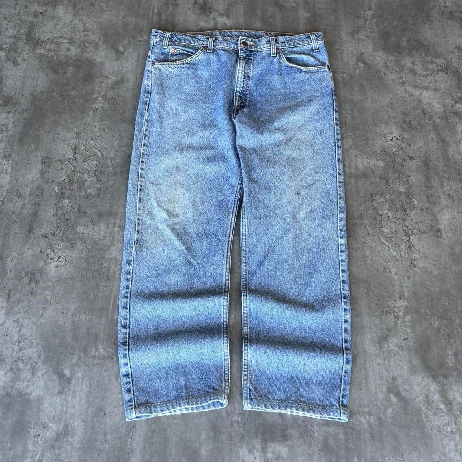 Levi's × Levi's Vintage Clothing × Vintage Vintage 90s Levi’s 505 Orange Tab Straight Leg Denim Jeans Size US 37 - 2 Thumbnail
