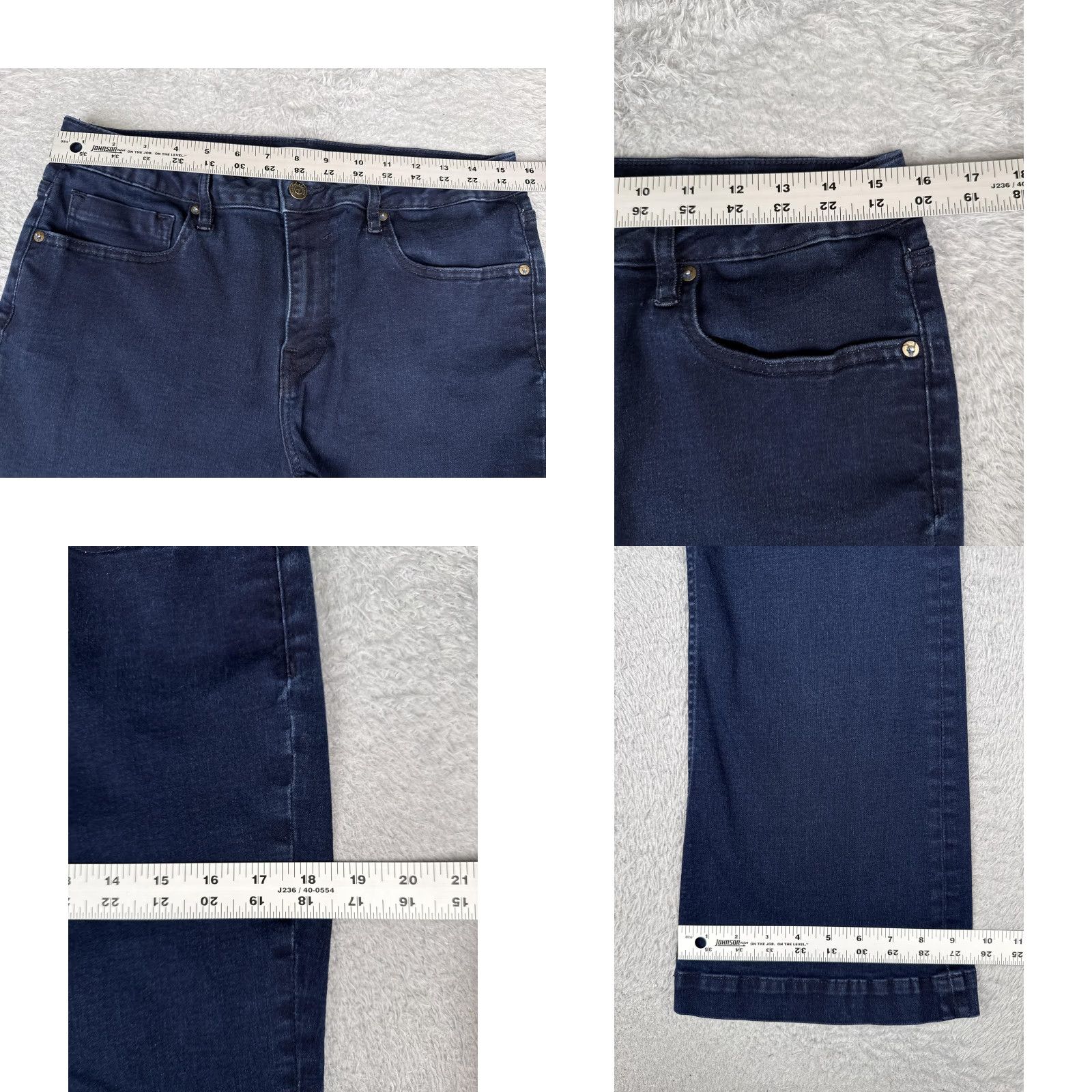 Vintage VIGOSS Jagger Flare Jeans Womens 32 Blue Dark Wash Mid Rise Stretch Denim 32x29 Jeans Womens Boys Girls Mens Size 24" / US 00 / IT 34 - 9 Thumbnail