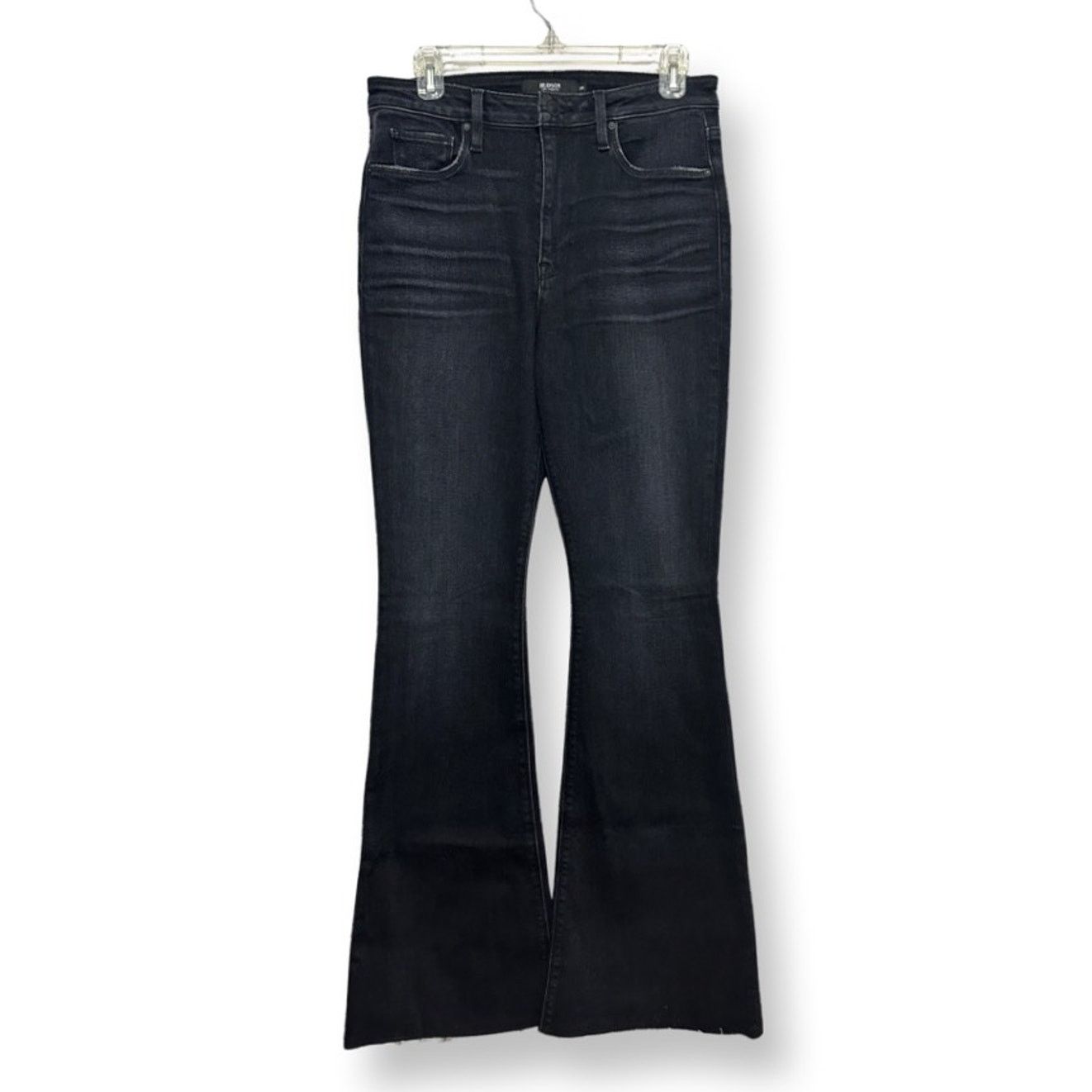 Hudson Hudson Collin Womens Flare Jeans Black Stretch Dark Wash 25 Size 29" - 2 Thumbnail