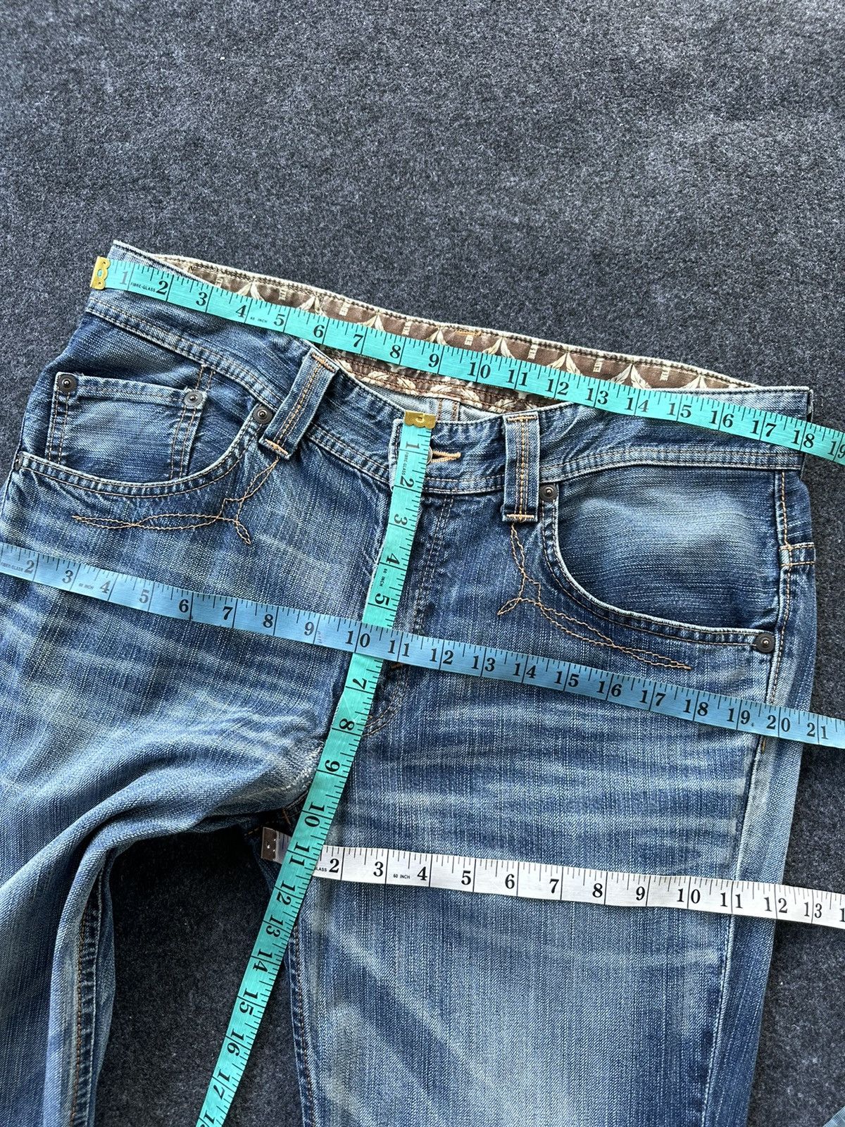 Edwin Edwin Ex Vintage Buffalo Head Flare Distressed Denim F98 Size US 34 / EU 50 - 6 Thumbnail