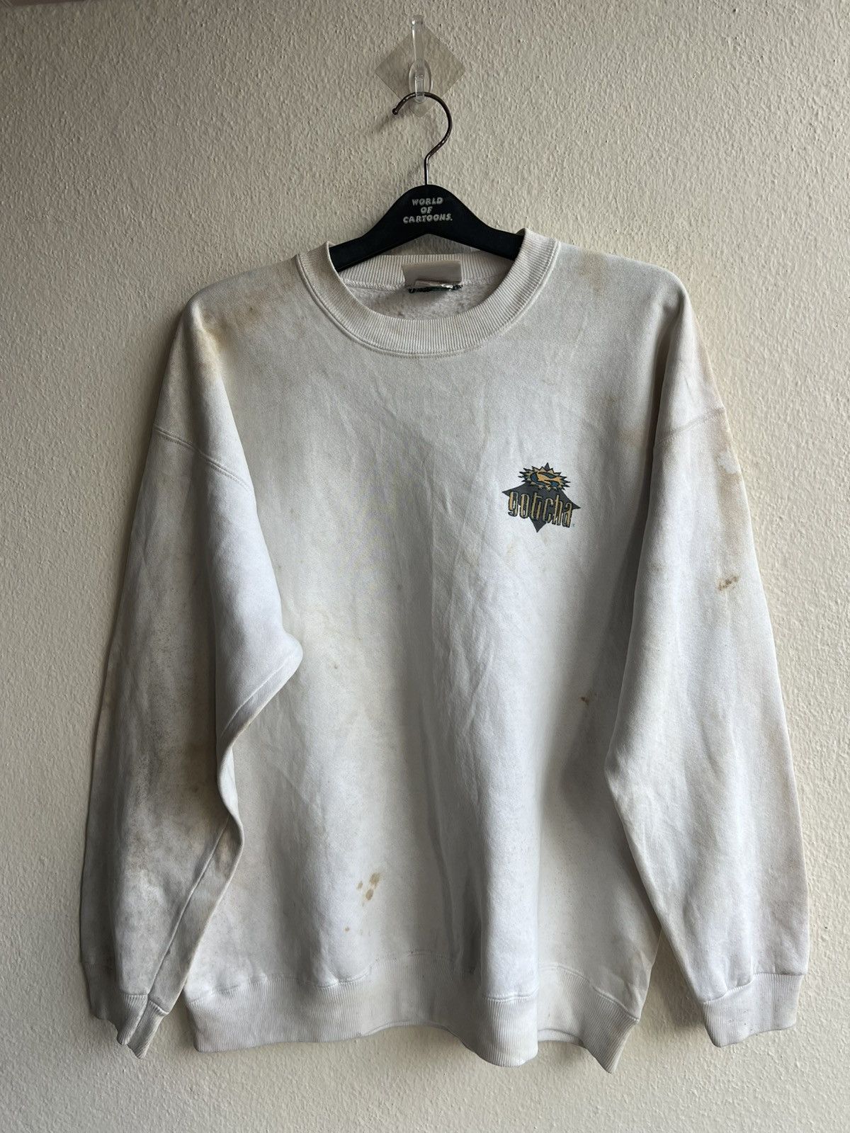 Gotcha Ageing Dirty Stains Vintage 90s Gotcha Sweatshirt Size US L / EU 52-54 / 3 - 2 Thumbnail