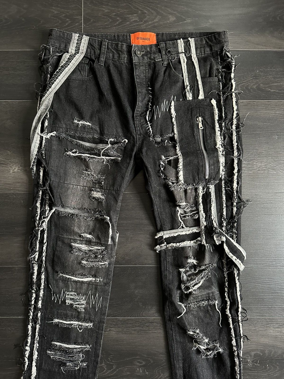Ev Bravado Ev Bravado Black Denim Stacked Jeans Size US 34 / EU 50 - 3 Thumbnail