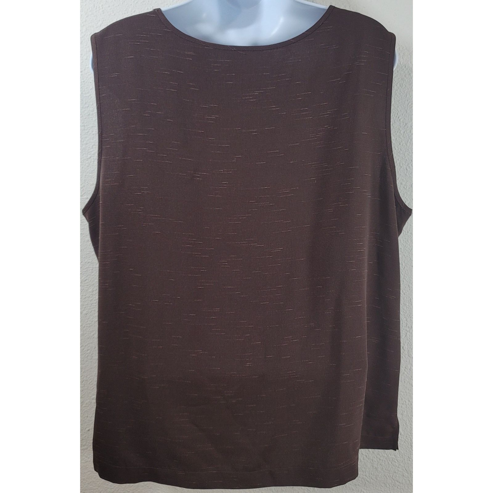 Other Draper's & Damon's Brown Slub Knit Sleeveless Top XL Flowy Size XL / US 12-14 / IT 48-50 - 2 Thumbnail