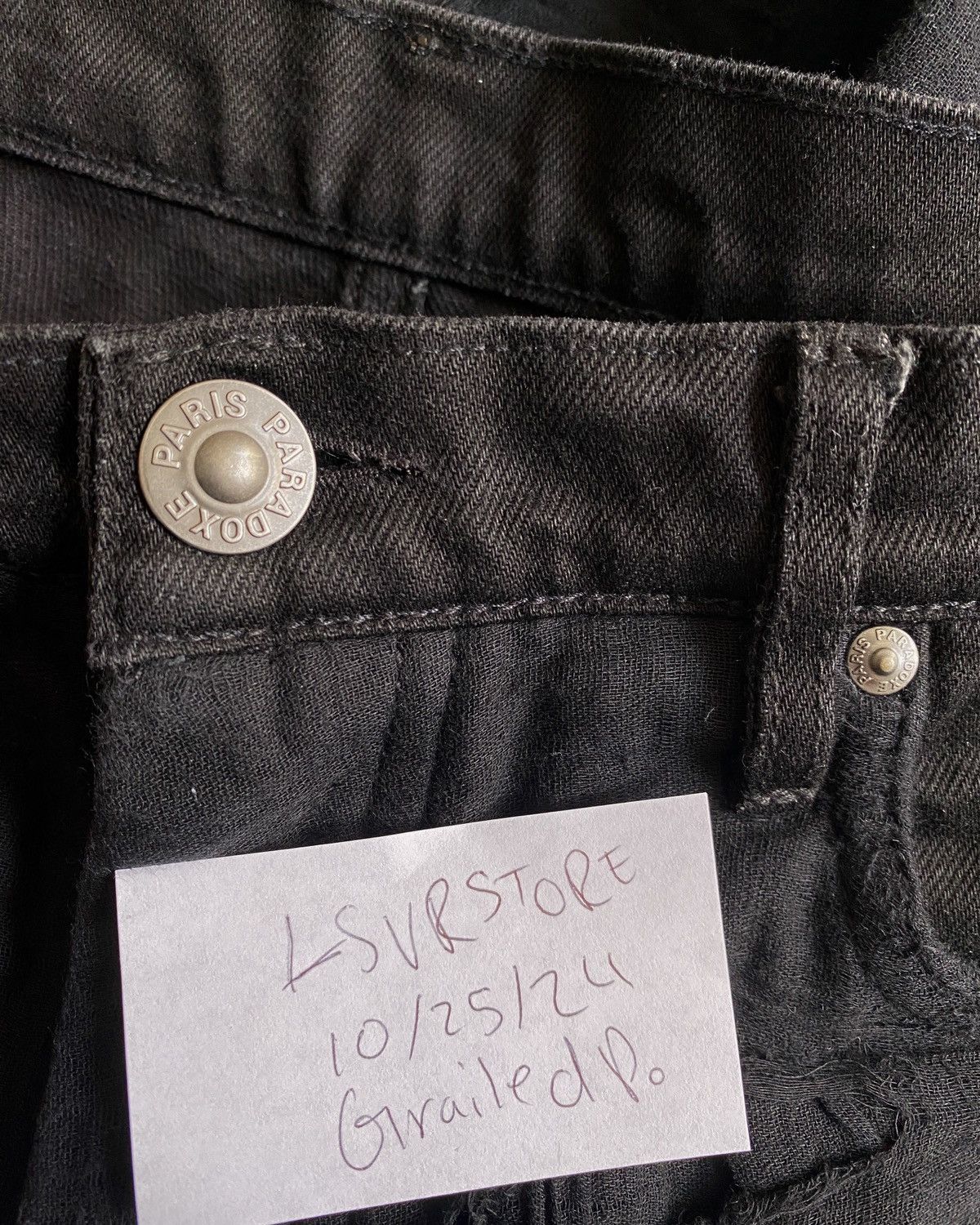 Paradoxe Paris Paradoxe Paris x Nubian Tokyo Ex Repair Baggy Denim 32 USED Size US 32 / EU 48 - 5 Thumbnail