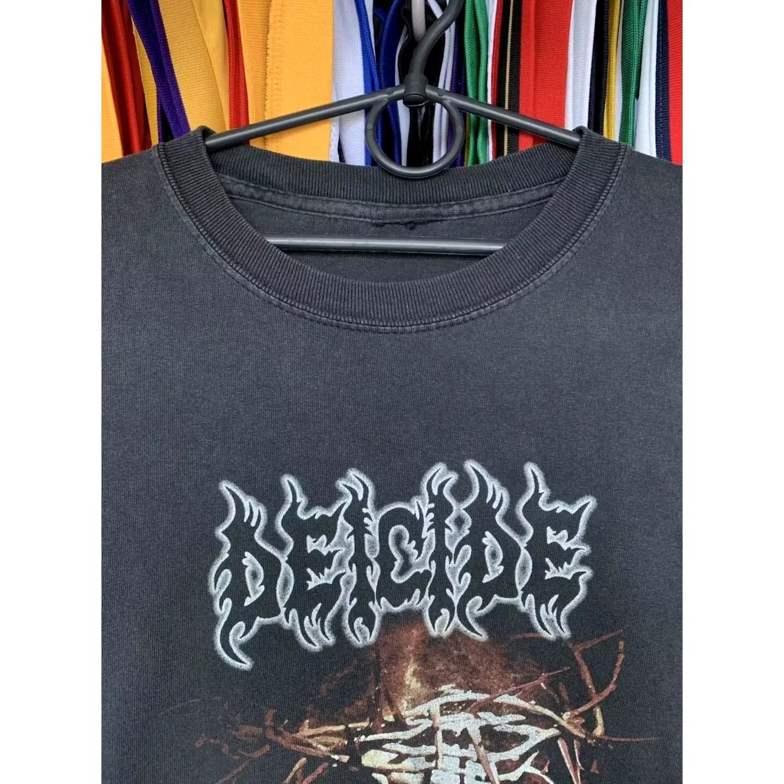 Vintage VINTAGE Deicide Scars of the Crucifix ROCK BAND T SHIRT T-SHIRT Shirt Mens L Black 2004 Size US L / EU 52-54 / 3 - 3 Thumbnail