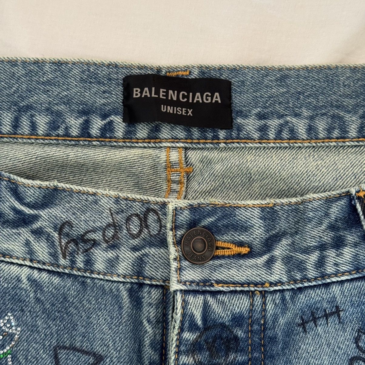 Balenciaga RUNWAY RHINESTONE JEANS Size US 32 / EU 48 - 4 Thumbnail
