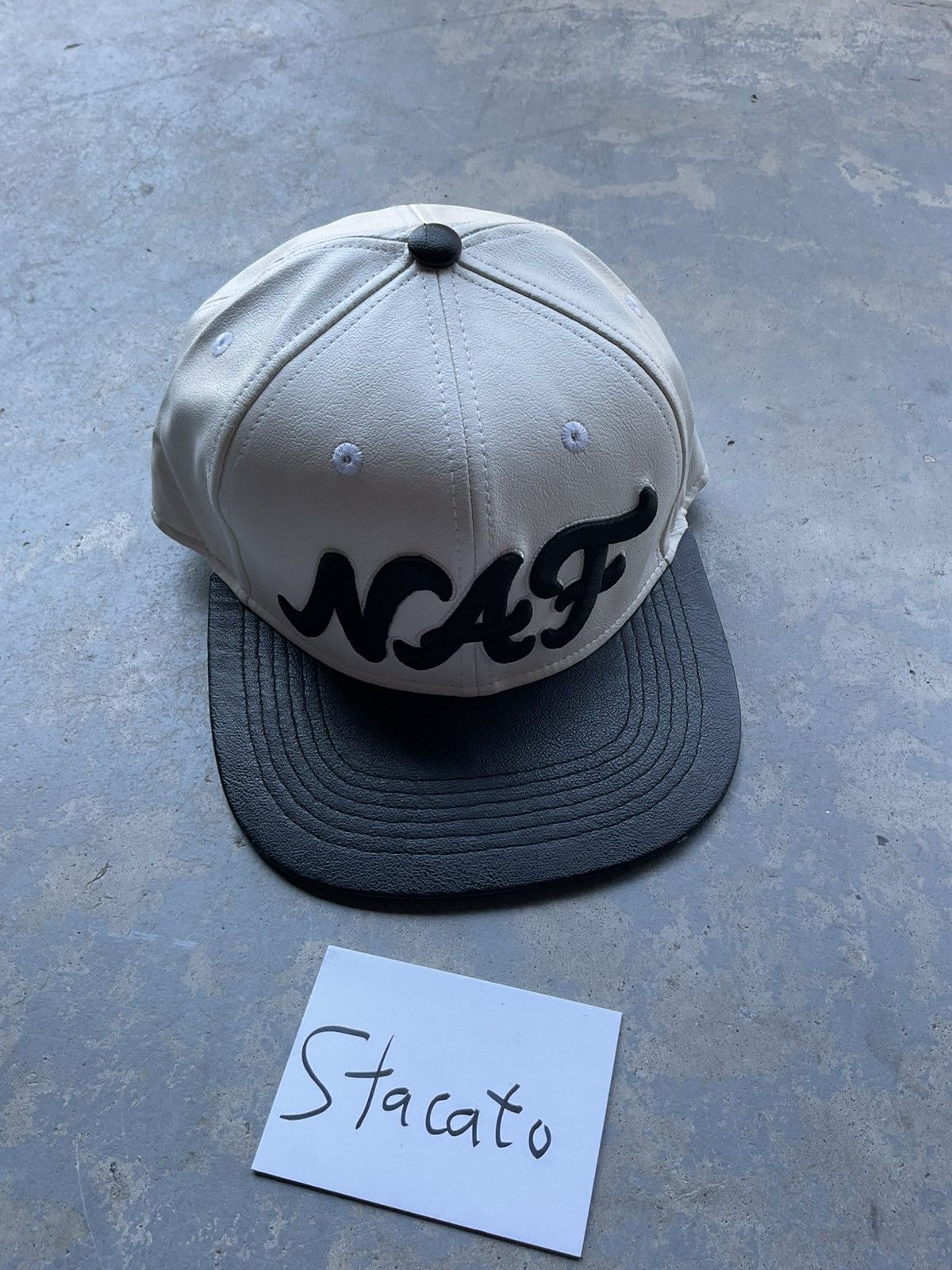 Other NAF Leather 420 Exclusive Fitted Hat White/Black Size ONE SIZE - 1 Thumbnail