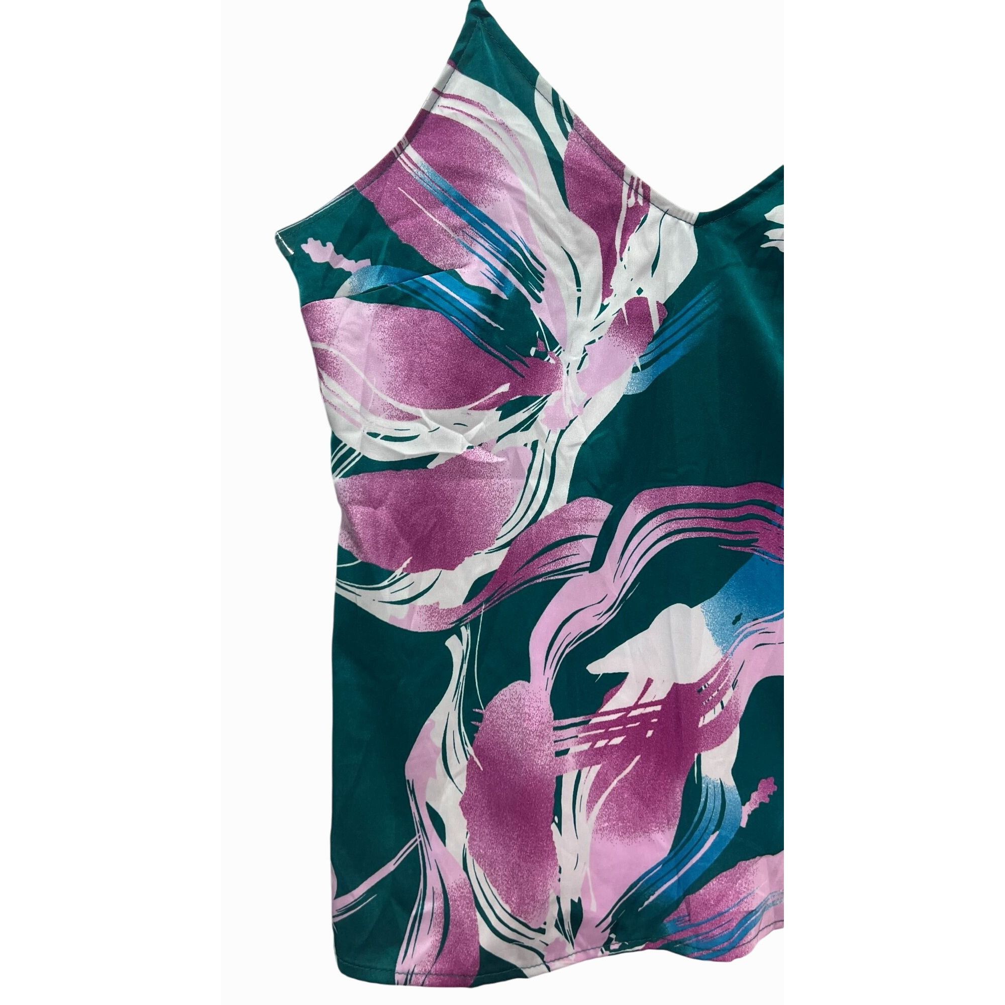 Other Star Above - Women's Top Floral Print Satin Cami Teal - Gree Size XS / US 0-2 / IT 36-38 - 12 Thumbnail