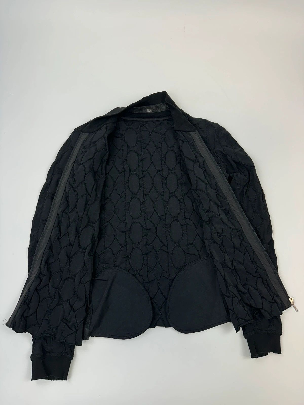 Marithe + Francois Girbaud Marithé + François Girbaud 00’s Black Stitches Fitted Jacket Size M / US 6-8 / IT 42-44 - 6 Thumbnail