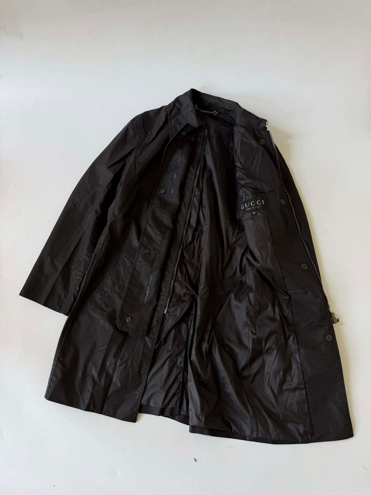 Gucci Gucci Tom Ford 1990’s Black Trench Coat Size US S / EU 44-46 / 1 - 2 Thumbnail