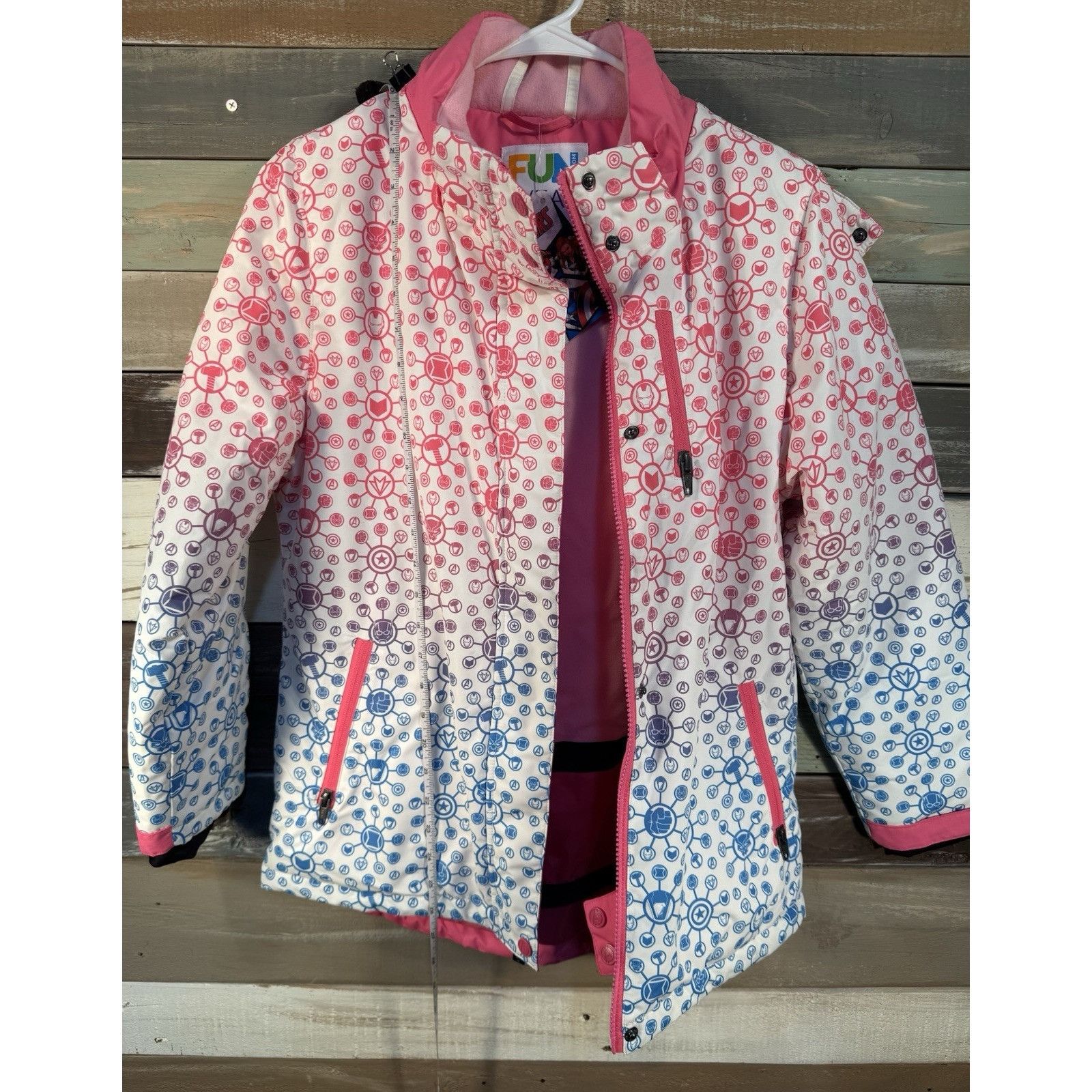 Marvel Comics FUN WEAR Marvel Avengers Girls Pink Winter Jacket Coat Ski S Size XL / US 12-14 / IT 48-50 - 14 Thumbnail