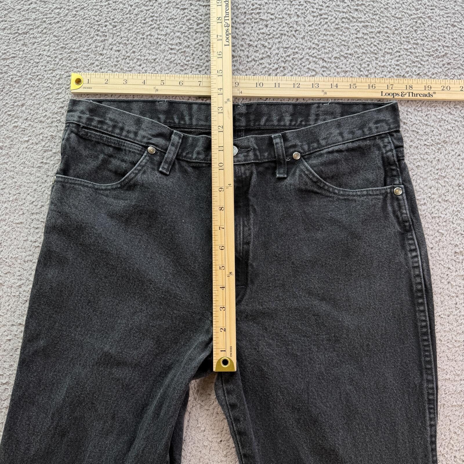 Wrangler Wrangler Black Wash Relaxed Fit Baggy Y2K Skater Jeans 35x32 Size US 35 - 3 Thumbnail