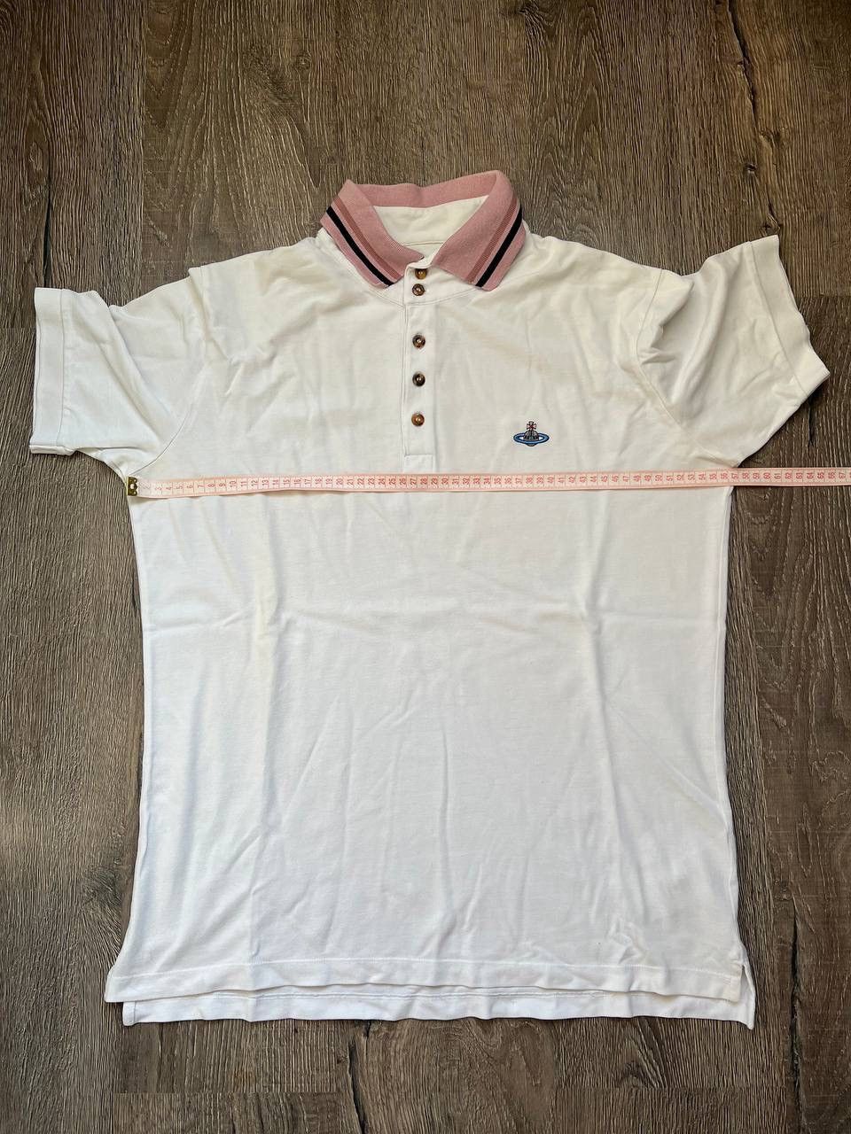 Japanese Brand × Vivienne Westwood Vintage Vivienne Westwood polo shirt t white pink Size US XL / EU 56 / 4 - 10 Thumbnail