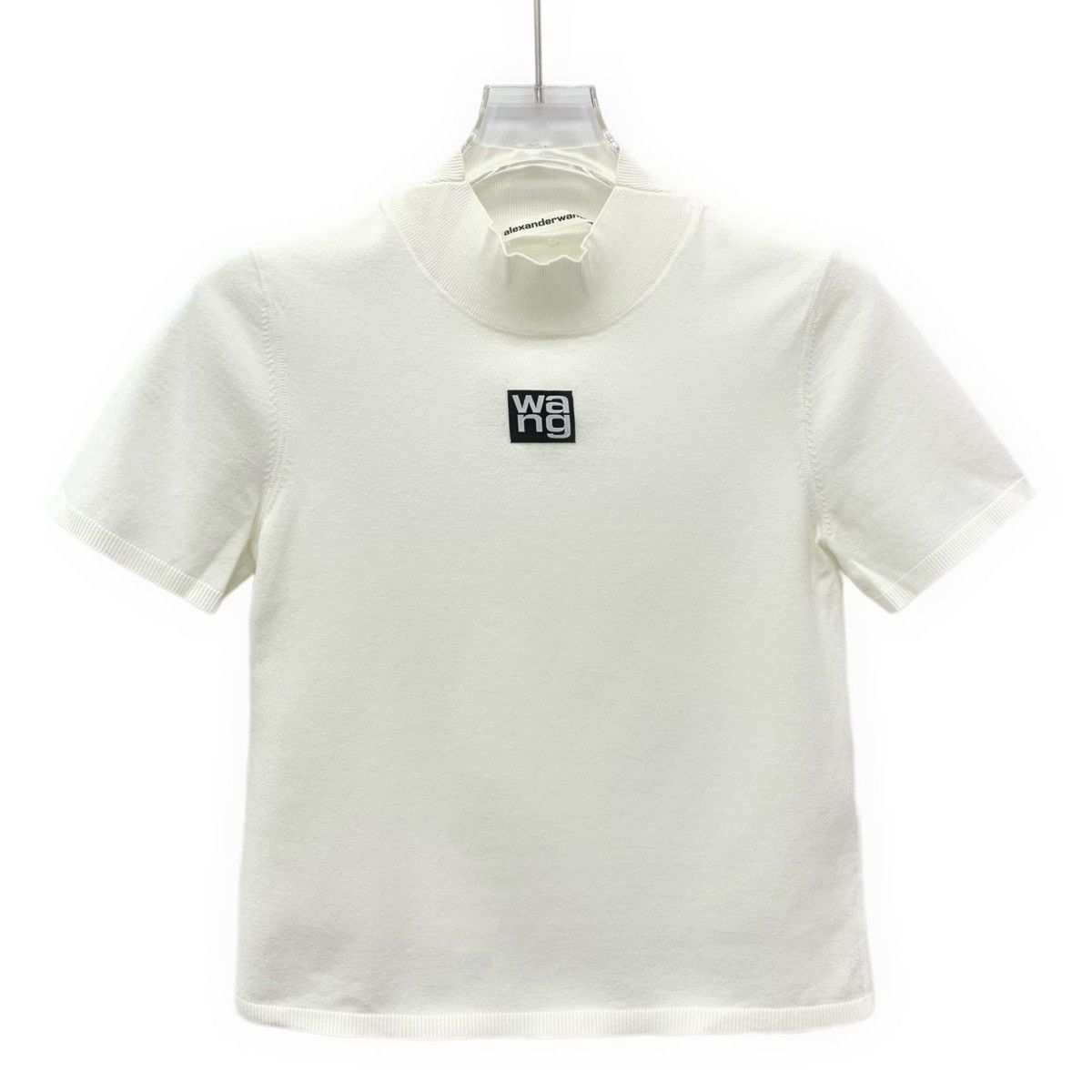 Alexander Wang Alexander Wang White Logo Short Sleeve T-shirt K26WX Size S / US 4 / IT 40 - 1 Thumbnail