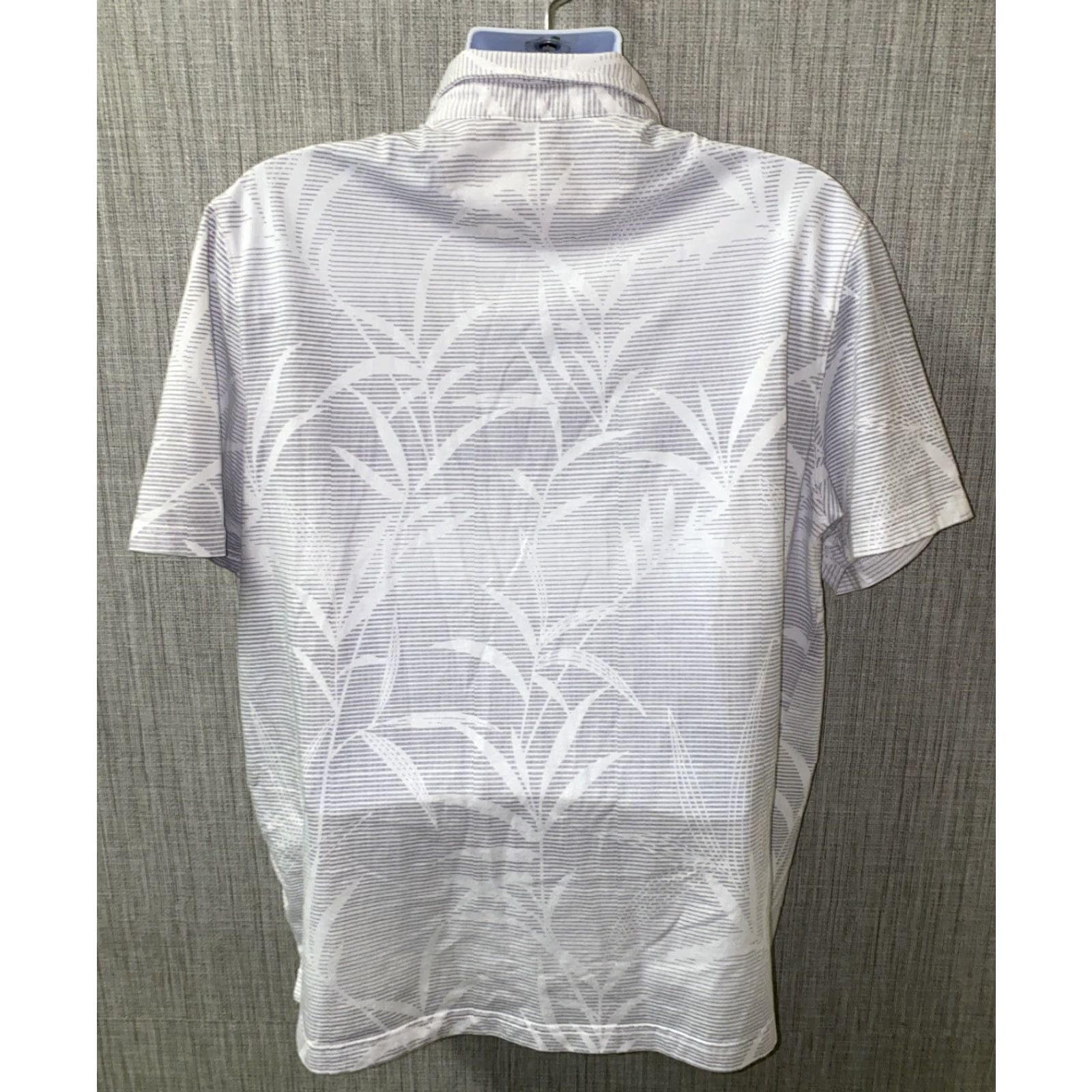 Nat Nast Nat Nast Polo Shirt Mens Short Sleeve Golf Collared Cotton/Polyester Gray White XL Regular Geometric Casual Shirt Size US XL / EU 56 / 4 - 5 Thumbnail