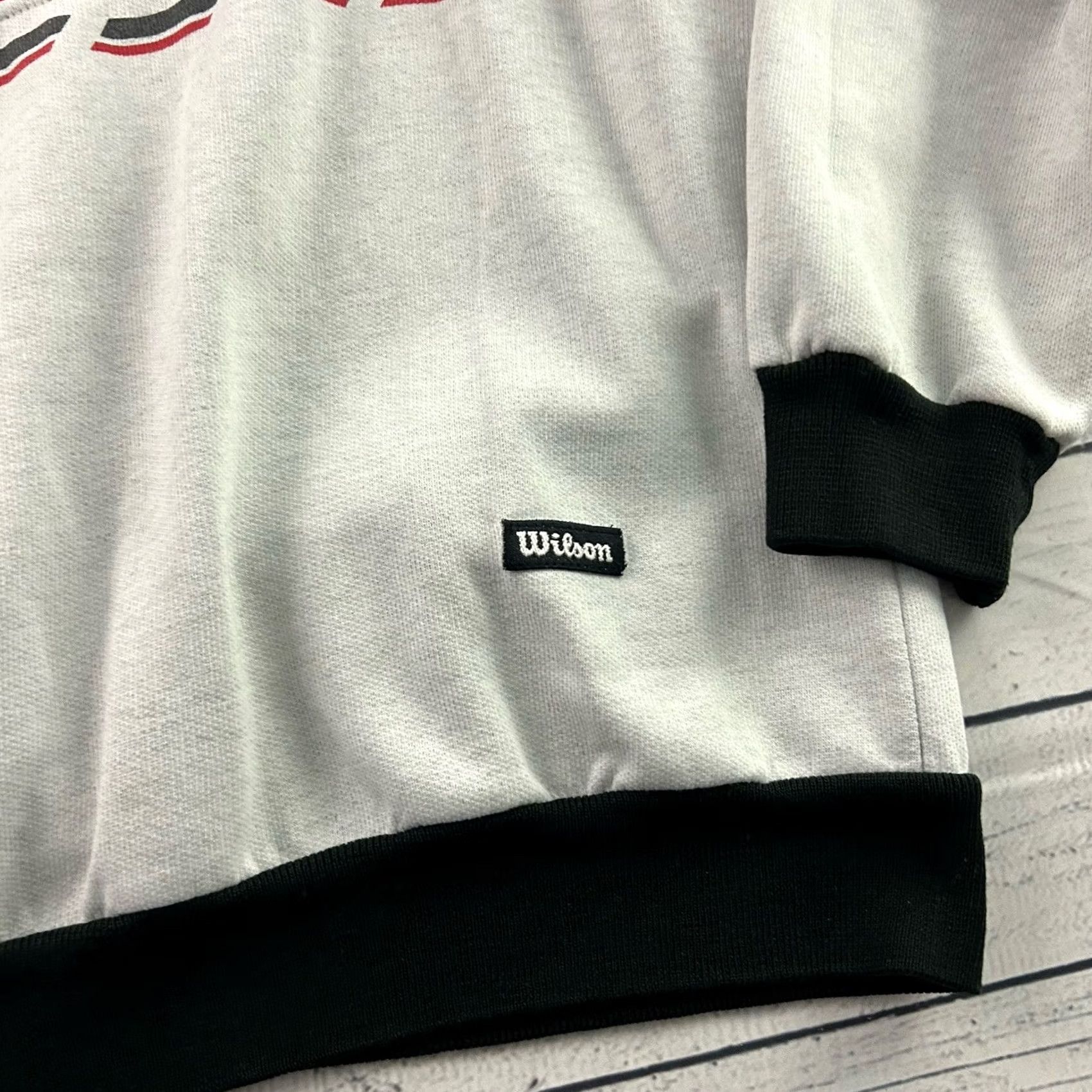 Wilson VINTAGE Wilson Sweatshirt Men M Black Gray Red Black Crewneck Long Sleeve Logo Pullover Winter Fall Spring Size US M / EU 48-50 / 2 - 2 Thumbnail