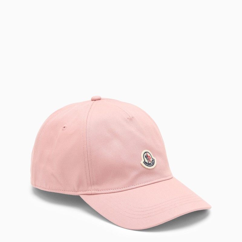 image of Moncler Pink Baseball Cap With Logo, Women's
