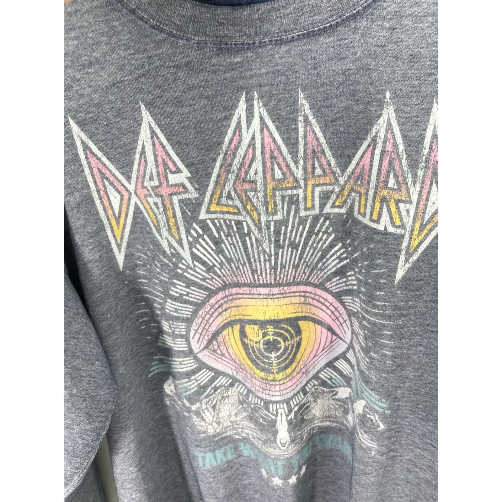 Vintage Def Leppard Sweatshirt Women XS Gray Long Sleeve Take What You Want Pullover Shirt Size XS / US 0-2 / IT 36-38 - 4 Thumbnail