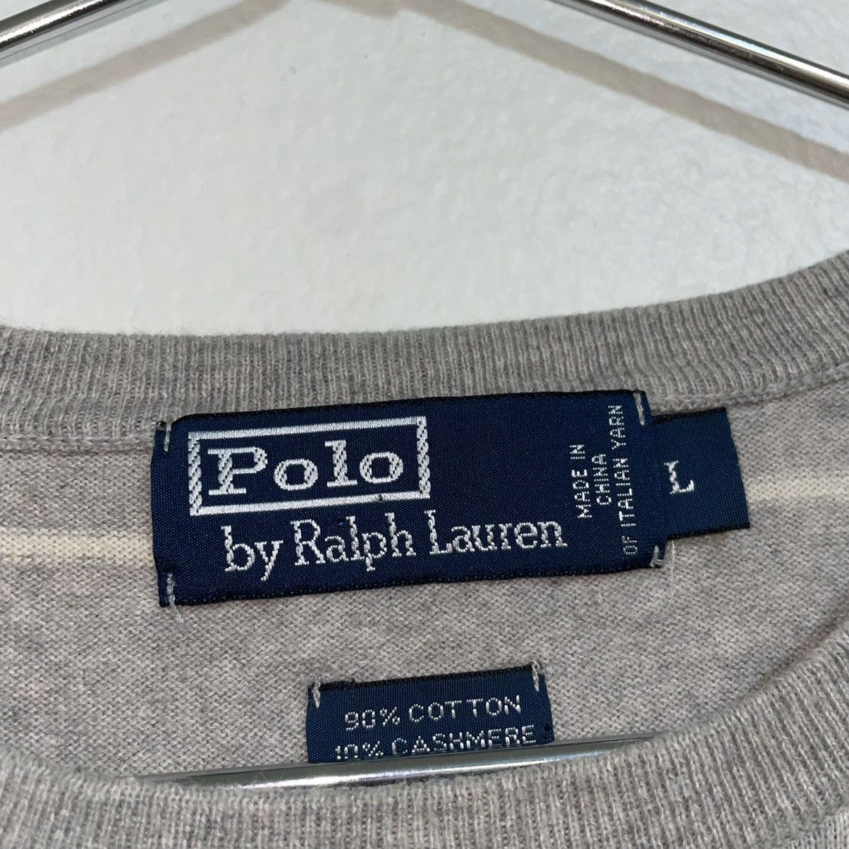 Polo Ralph Lauren × Vintage Polo Ralph Lauren Cashmere Cotton Blend Sweater Size US L / EU 52-54 / 3 - 2 Thumbnail