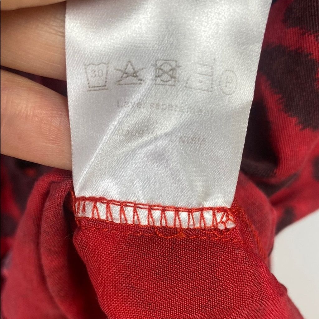 Sandro SANDRO French Red Button Down Maximalist Animal Shirt sz 2 M Size L / US 10 / IT 46 - 5 Thumbnail