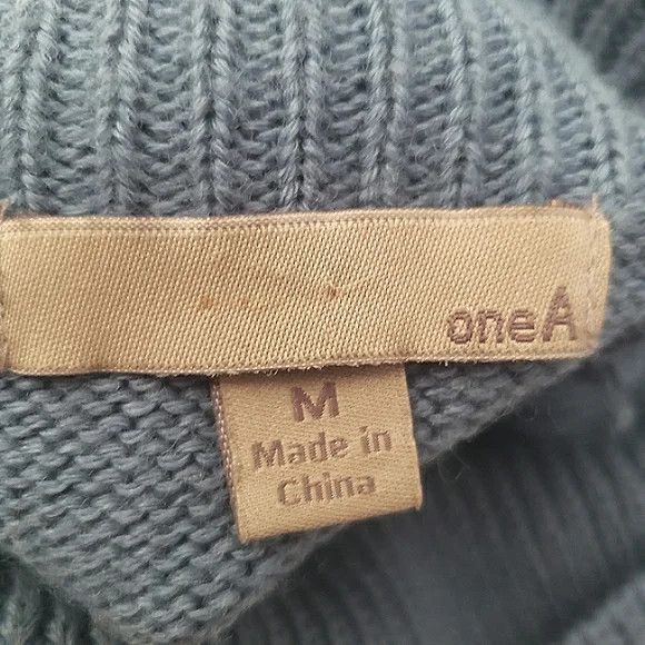 Other One A Aqua Blue Cowl Neck Sweater with Bell Sleeves, Size M Size M / US 6-8 / IT 42-44 - 5 Thumbnail