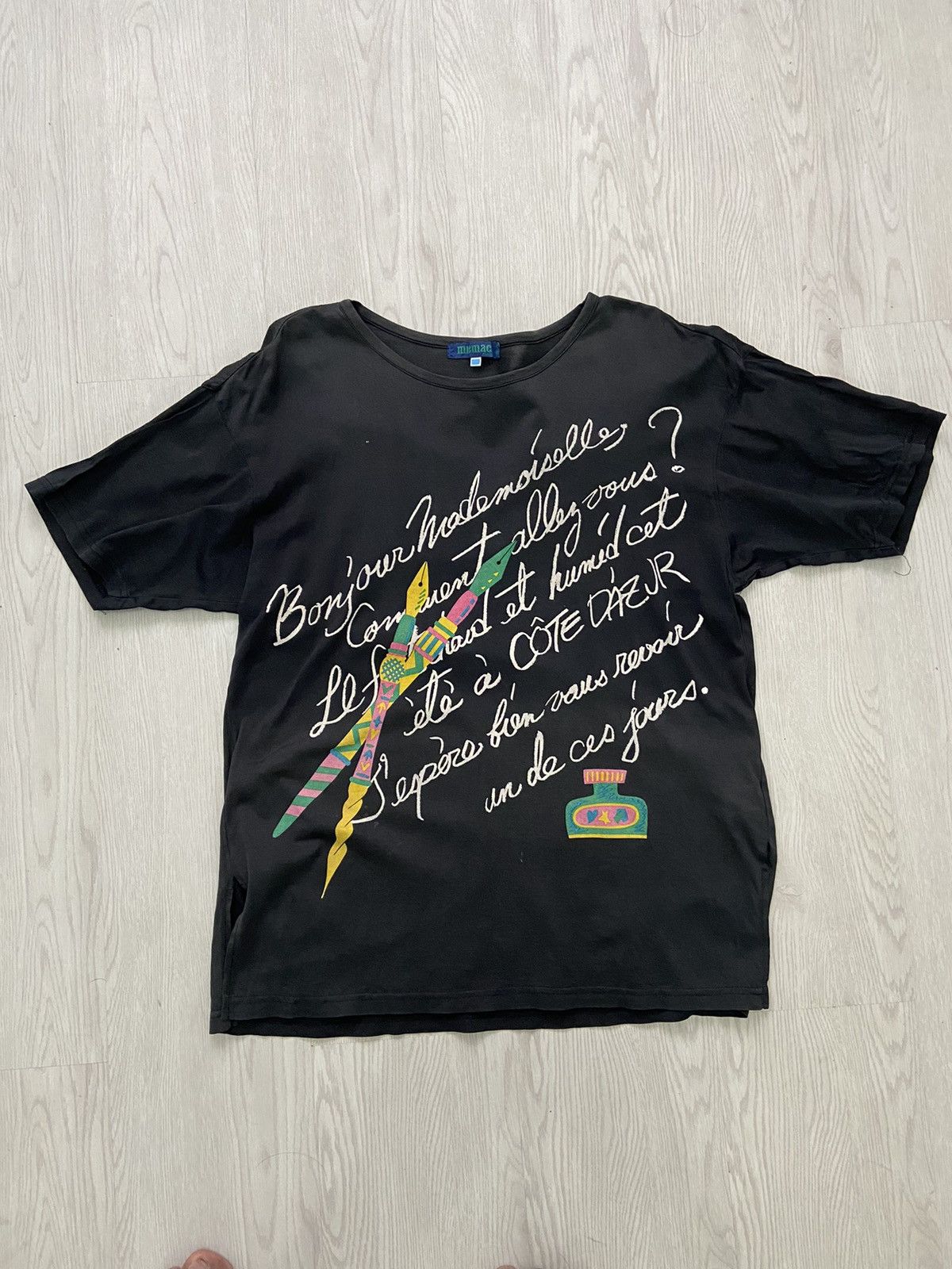 Designer × Vintage Vintage Micmac Poem Art Tshirt Size L / US 10 / IT 46 - 1 Thumbnail