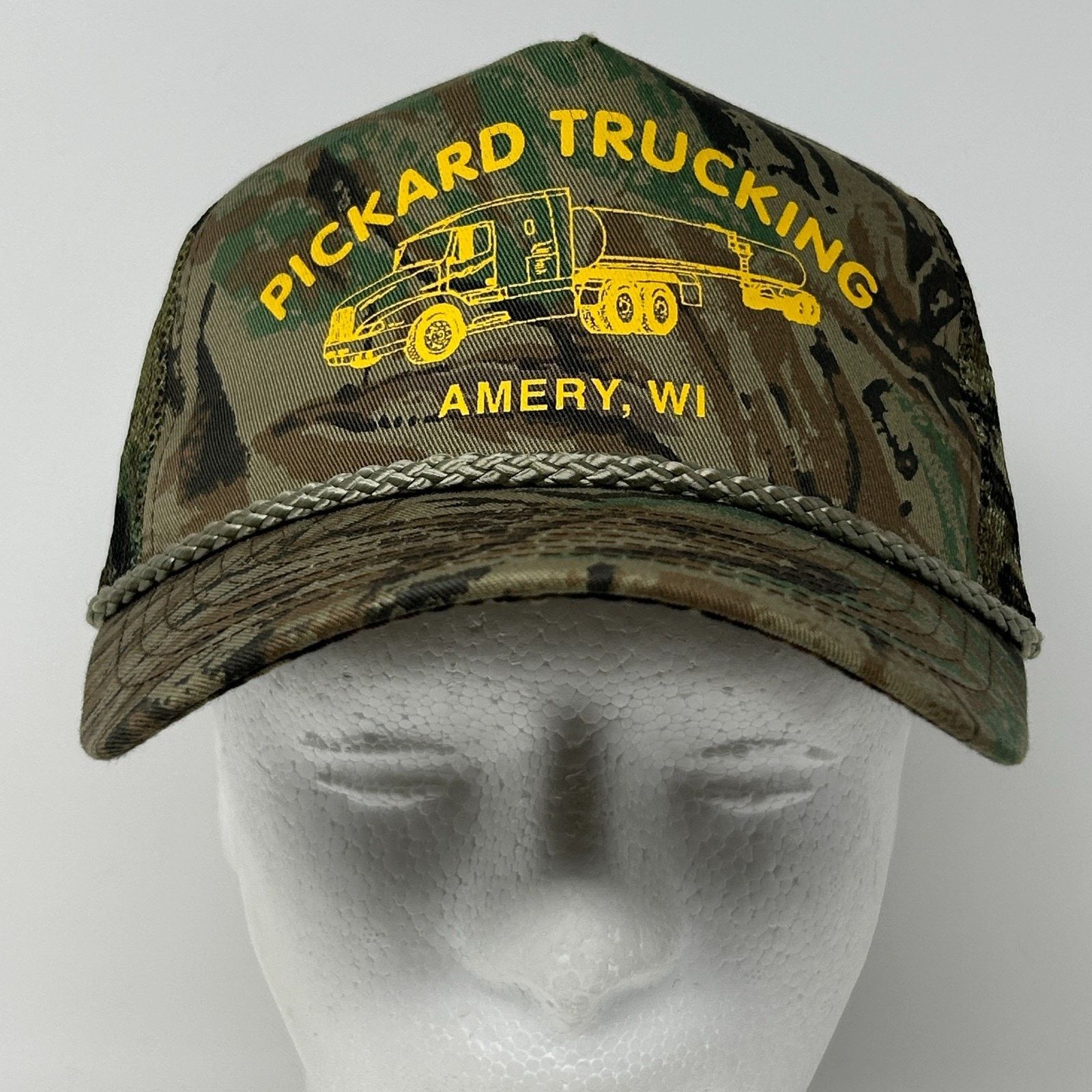 Vintage Vintage 90s Pickard Trucking Trucker Hat Baseball Cap Camo Size ONE SIZE - 2 Thumbnail