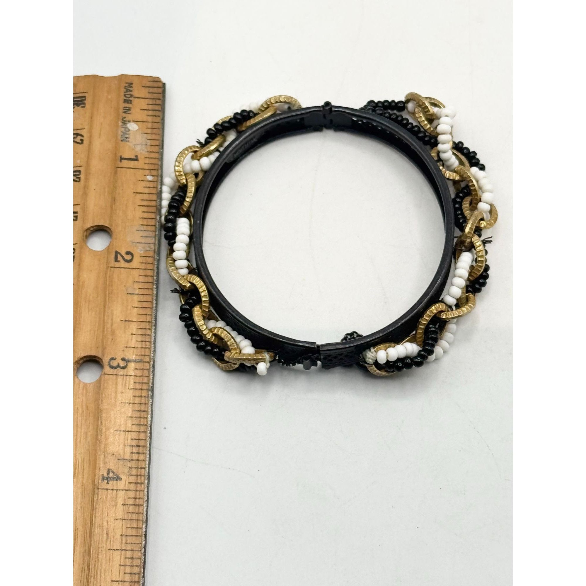 Miriam Haskell Miriam Haskell Beaded Wrapped Chain Bangle Bracelet Size ONE SIZE - 8 Thumbnail