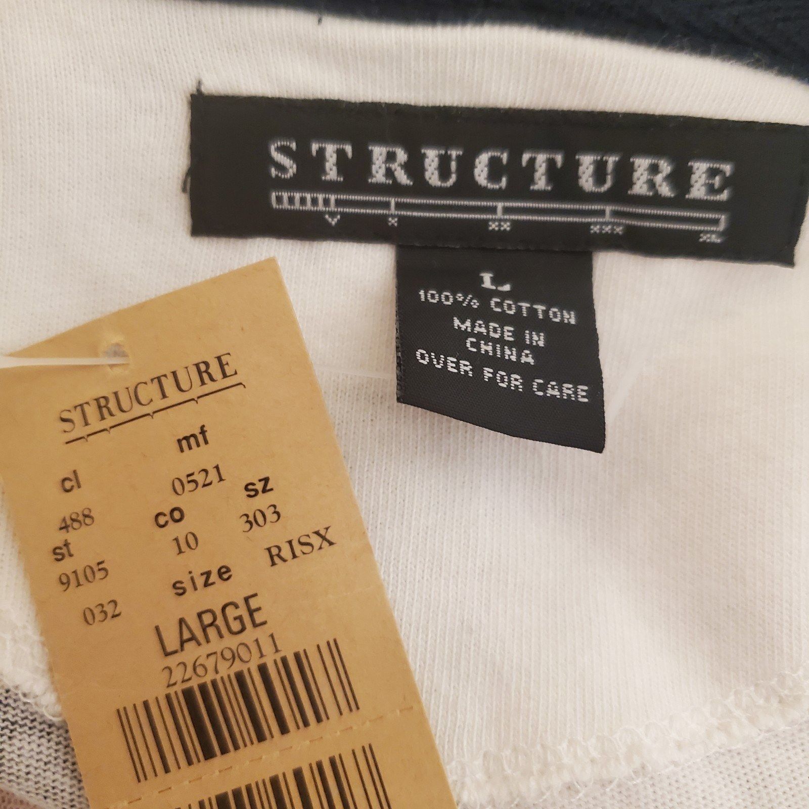Structure Structure Vintage 90s Y2K Polo Shirt American Cotton Shirt s Size US L / EU 52-54 / 3 - 6 Thumbnail