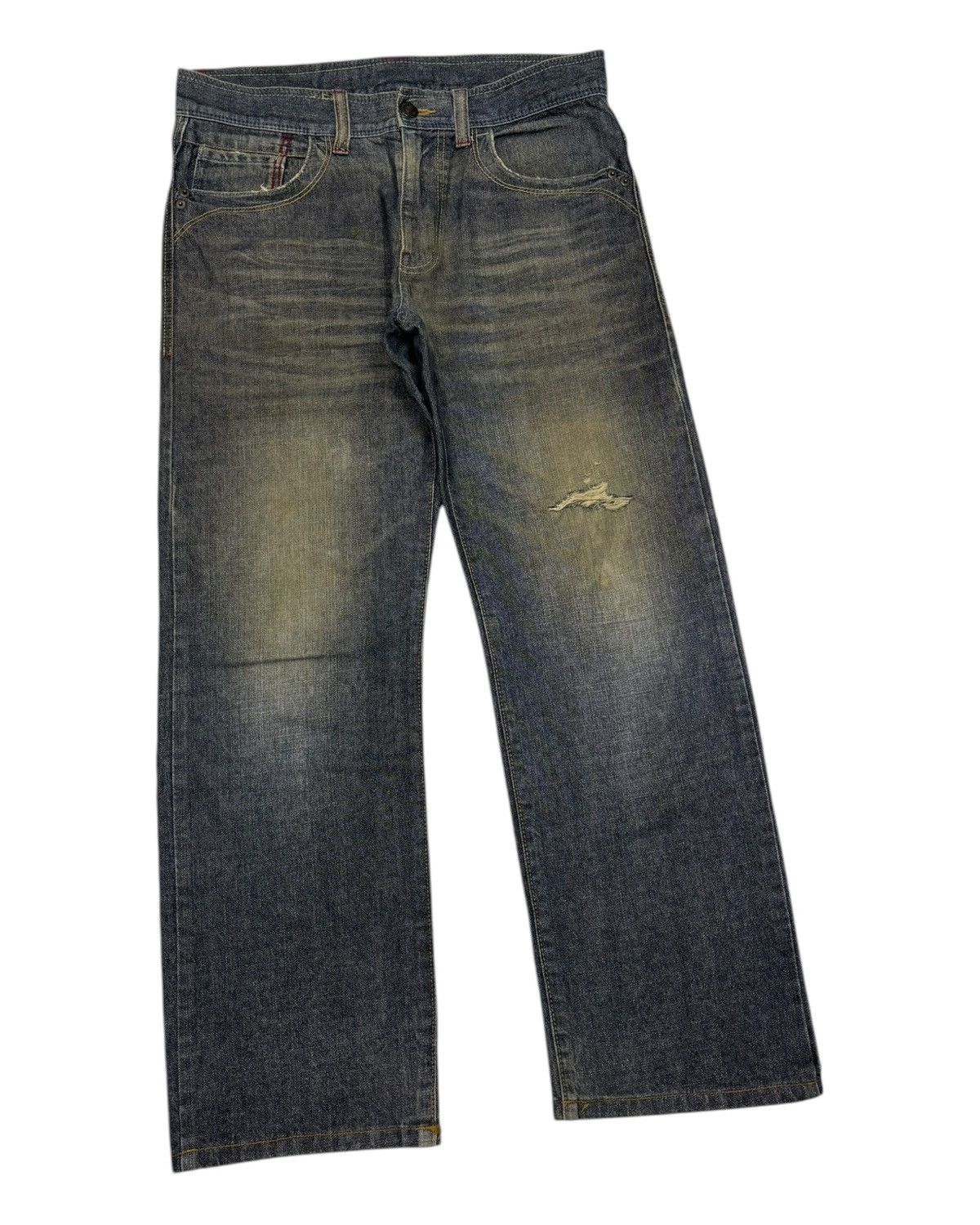 Kapital Vintage Japanese Brand Belfalcon Baggy Jeans Rusty Mud Wash Size US 34 / EU 50 - 5 Thumbnail