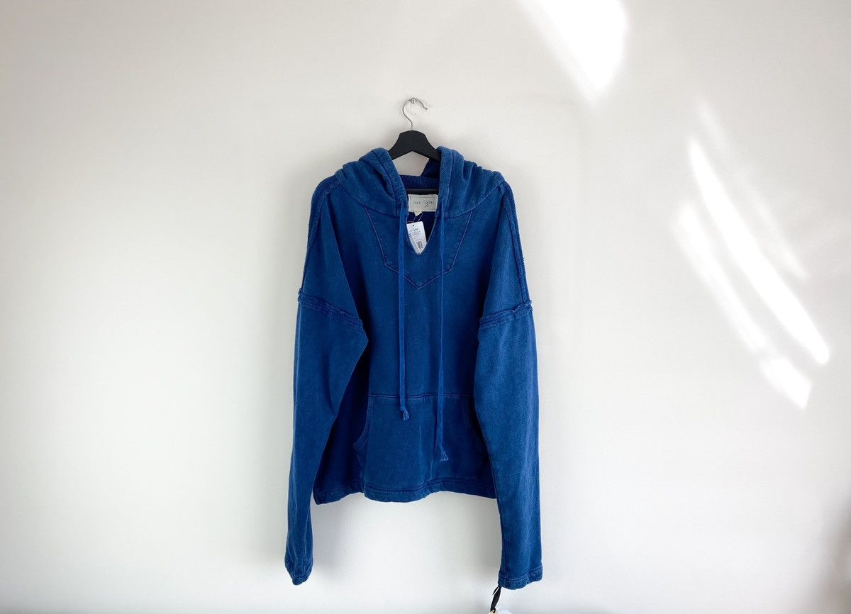 Greg Lauren Greg Lauren Oversized hoodie with side slits in blue Size US XL / EU 56 / 4 - 4 Thumbnail
