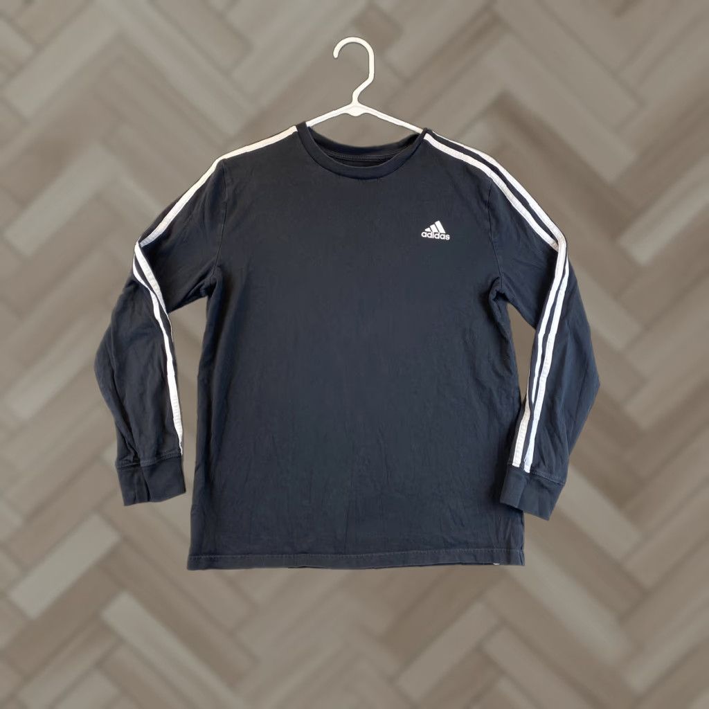 Adidas Adidas Climalite Long Sleeve Shirt Black Size L (14-16) Teen Sports T-Shirt Size US L / EU 52-54 / 3 - 1 Thumbnail