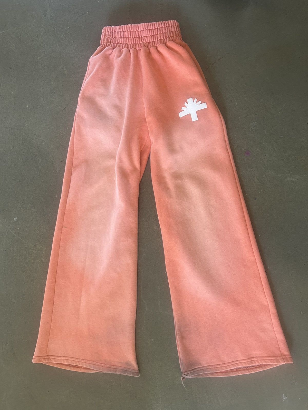 Pre-owned Vertabrae Orange Wide Leg Sweatpants