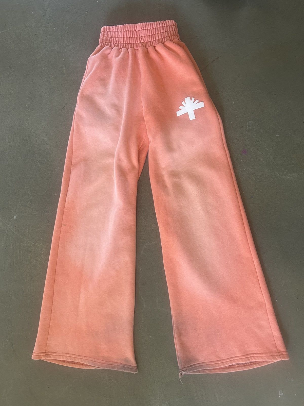 image of Vertabrae Orange Wide Leg Sweatpants, Men's (Size 30)