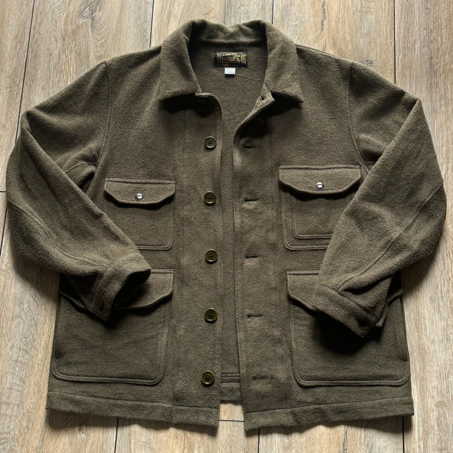 Orgueil ORGUEIL Olive Green Blanket Jacket Size US M / EU 48-50 / 2 - 1 Thumbnail