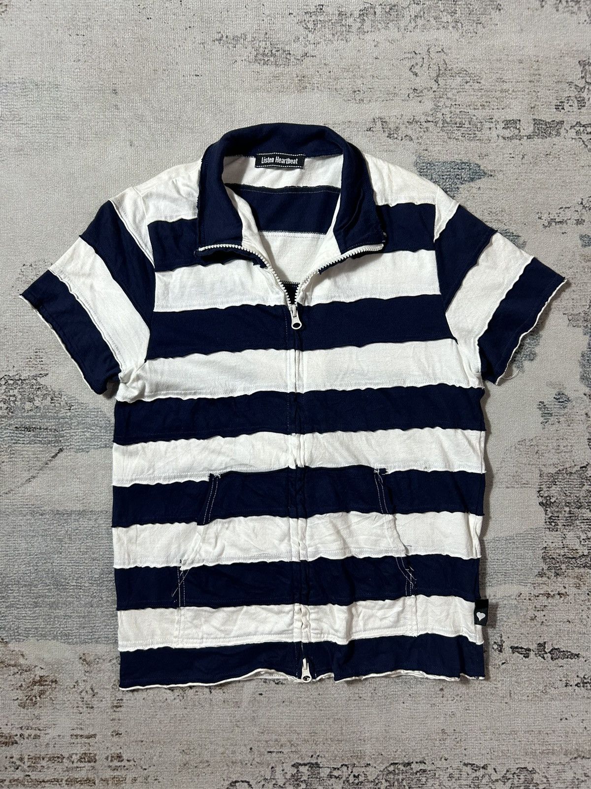 Japanese Listen Heartbeat Zip Shirt Gothic Style
