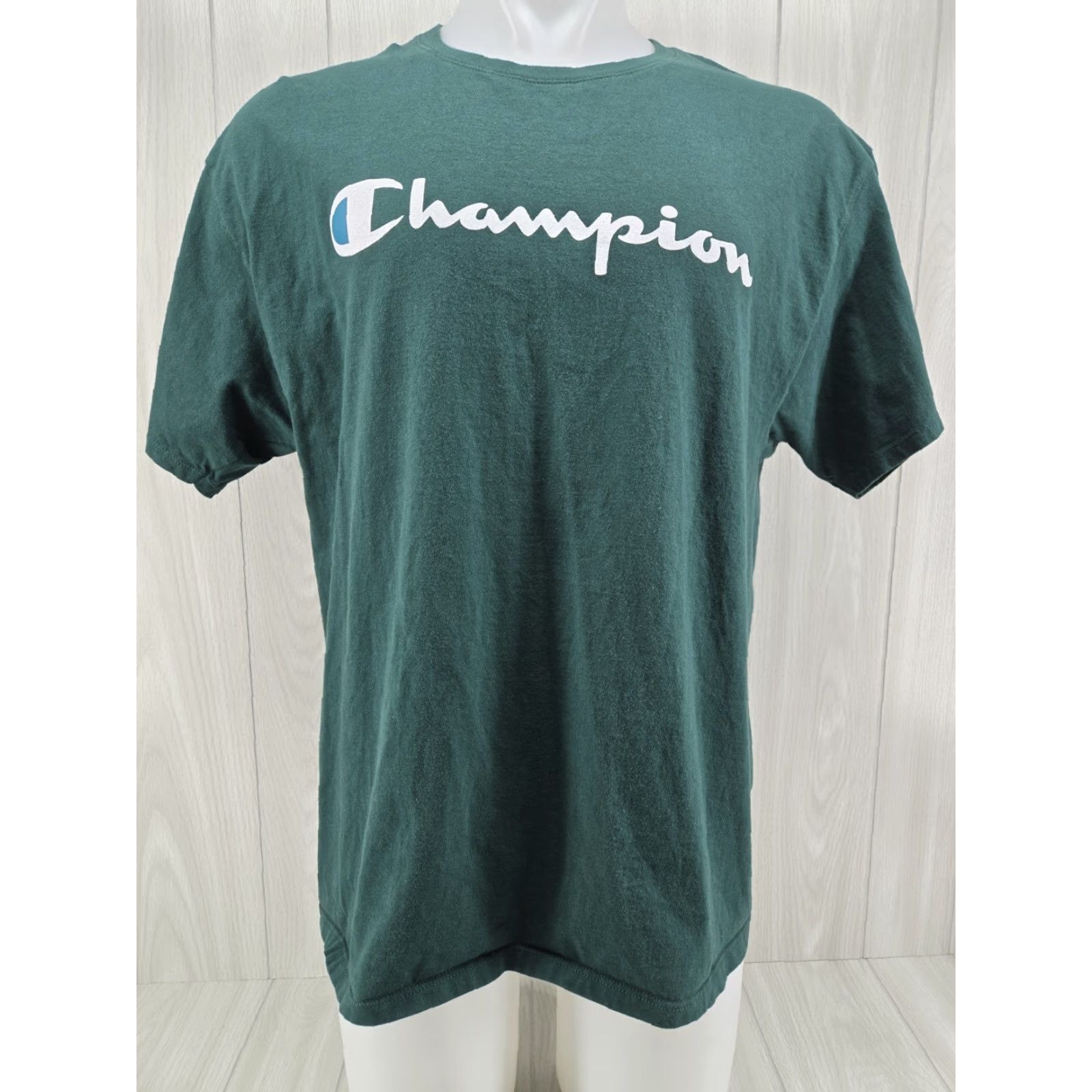 Champion Champion T Shirt Green Short Sleeve Logo Spell Out Men's XL Size US XL / EU 56 / 4 - 3 Thumbnail