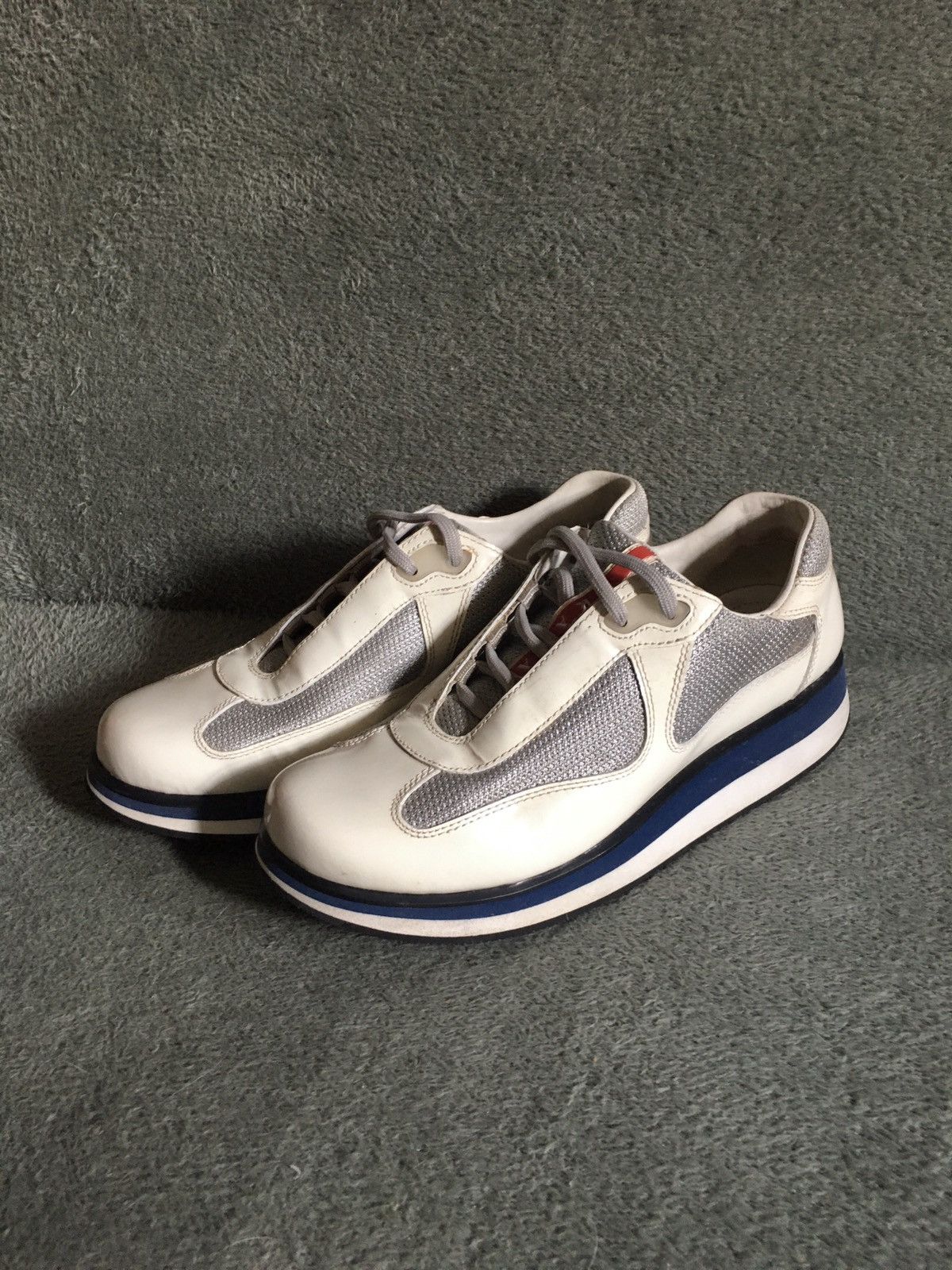 Prada PRADA American Cup Double Sole Patent Leather Sneakers EU 38 Size US 8 / IT 38 - 1 Thumbnail