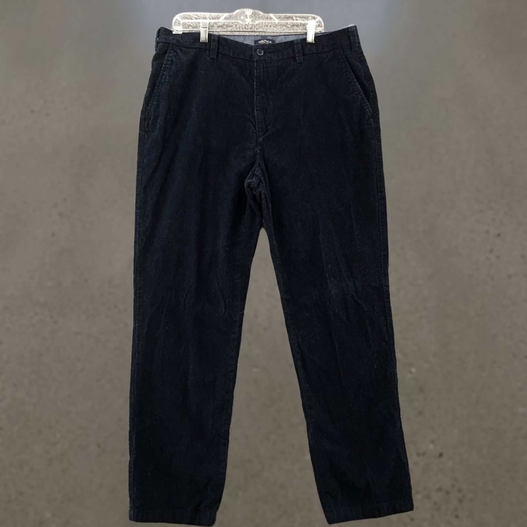 Nautica Nautica Corduroy The Deck Pants Mens 38x34 Blue Classic Fit Zip Shirt Size US 38 / EU 54 - 1 Thumbnail