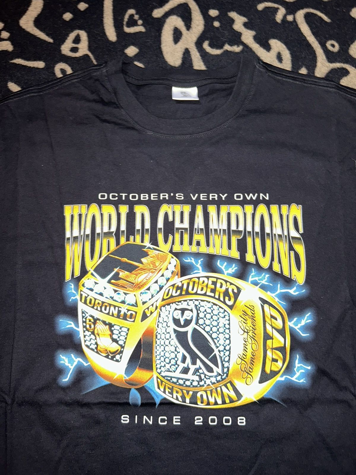 Drake × October's Very Own OVO Championship Ring T-Shirt Size US XL / EU 56 / 4 - 3 Thumbnail