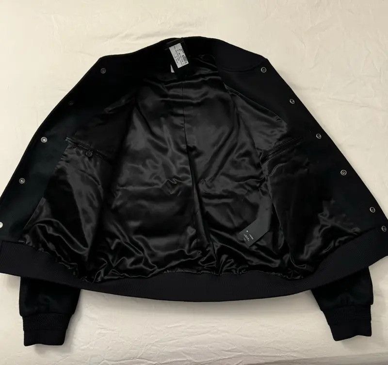 Saint Laurent Paris Teddy Leather-Trimmed Wool Bomber Jacket Size US M / EU 48-50 / 2 - 3 Thumbnail