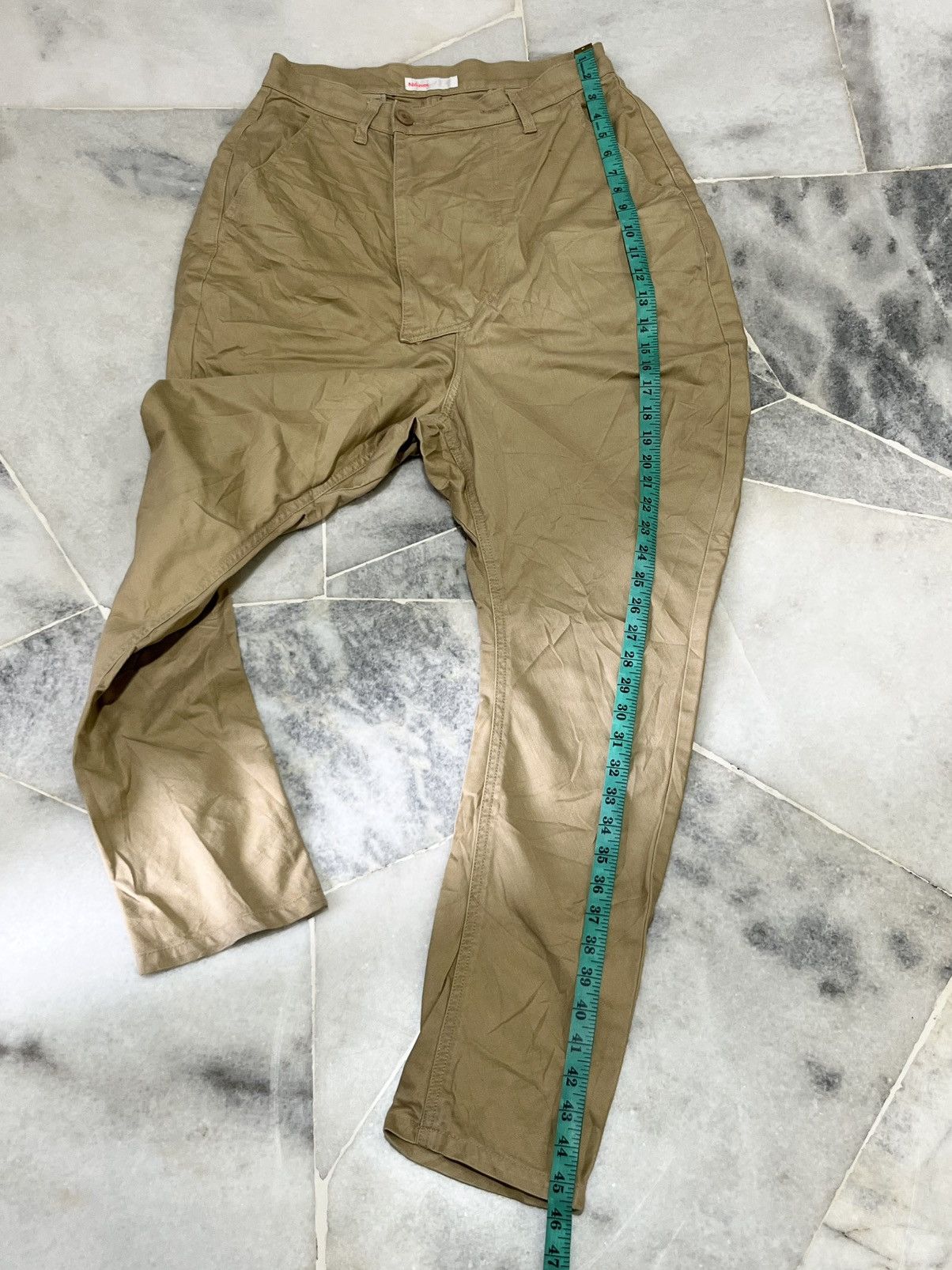 Ne-Net Ne-net Japan by Issey Miyake Khaki Cotton Chino Pants Size US 28 / EU 44 - 16 Thumbnail